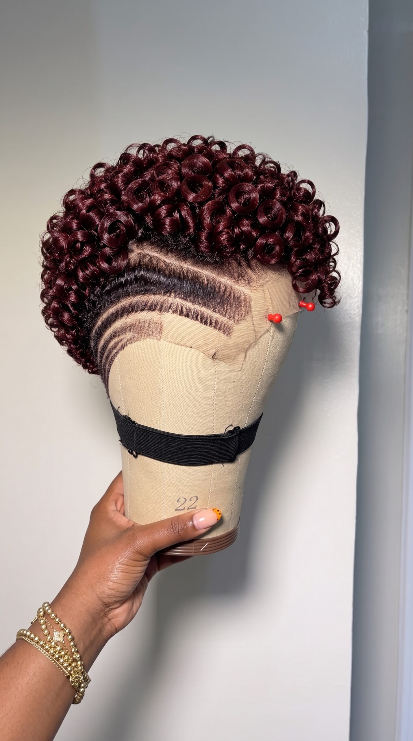 Burgundy Curl And Finger Wave Pixie Wig — Why The 22 On The Block Is Not Your Cap Size #StayGlamHairstyle