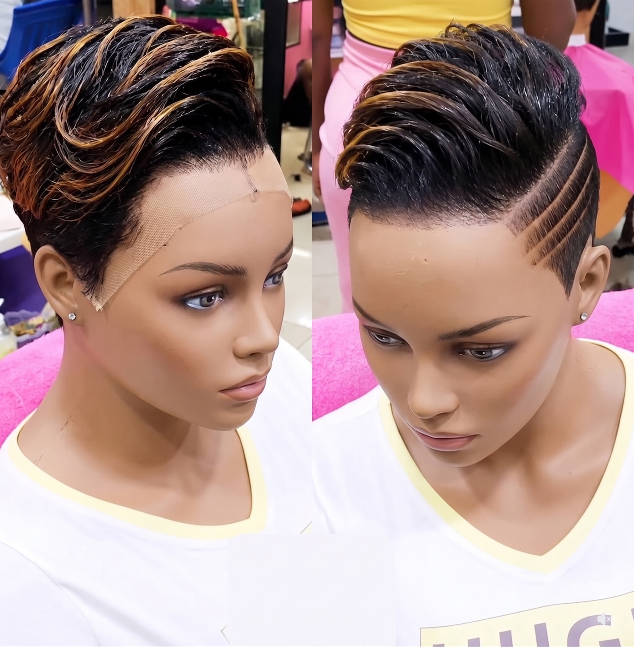 Every Caramel-Highlighted Pixie Wig Arrives Looking Like The Left Photo #Fashion.Lifestyle.Trends Every Caramel-Highlighted Pixie Wig Arrives Looking Like The Left Photo #Fashion.Lifestyle.Trends