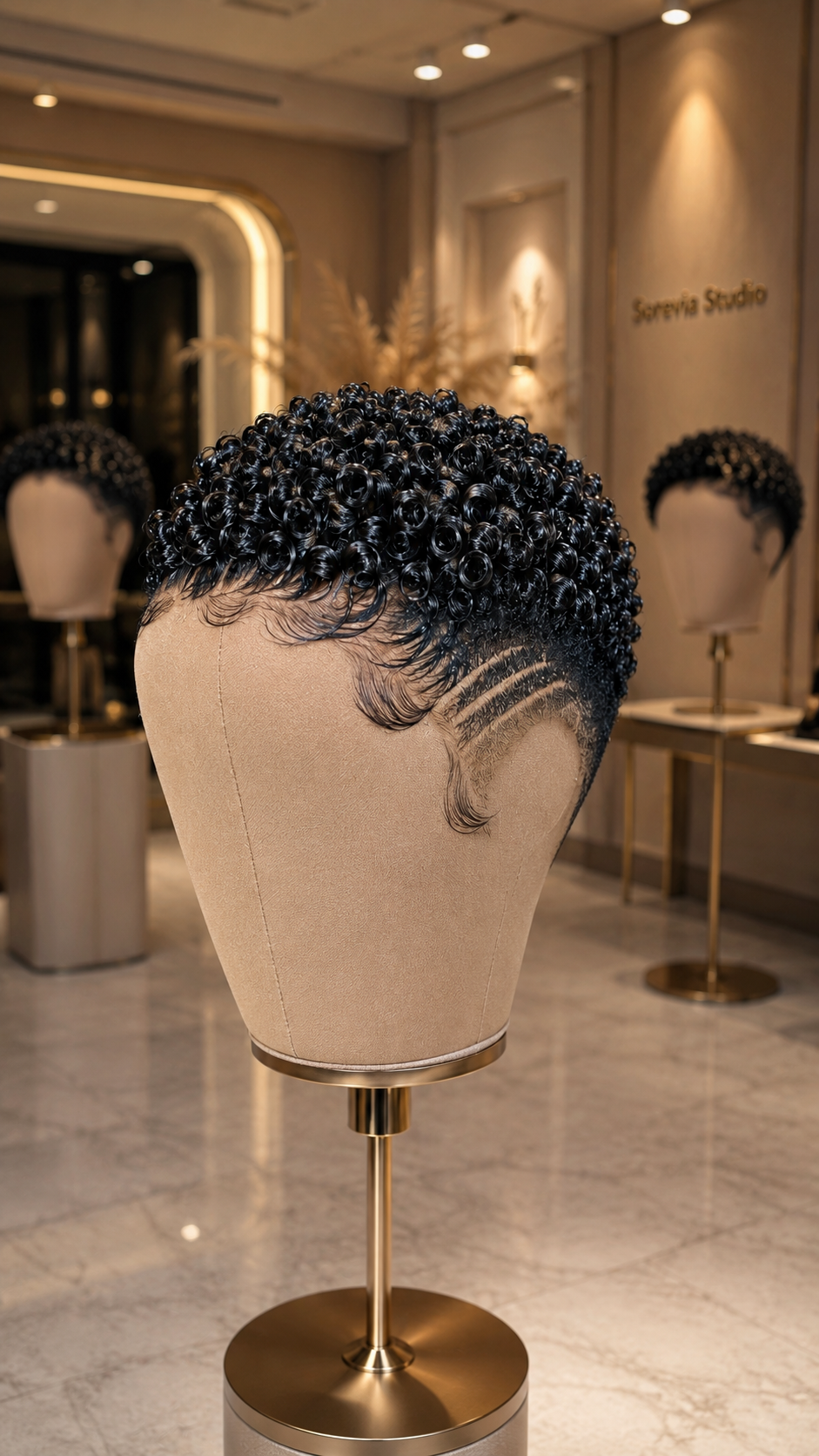 Spiral Curls With A Swept Edge And Fanned Lines — Where To Buy This Pixie 🖤✨ #AfricanTrendyFashionSCh