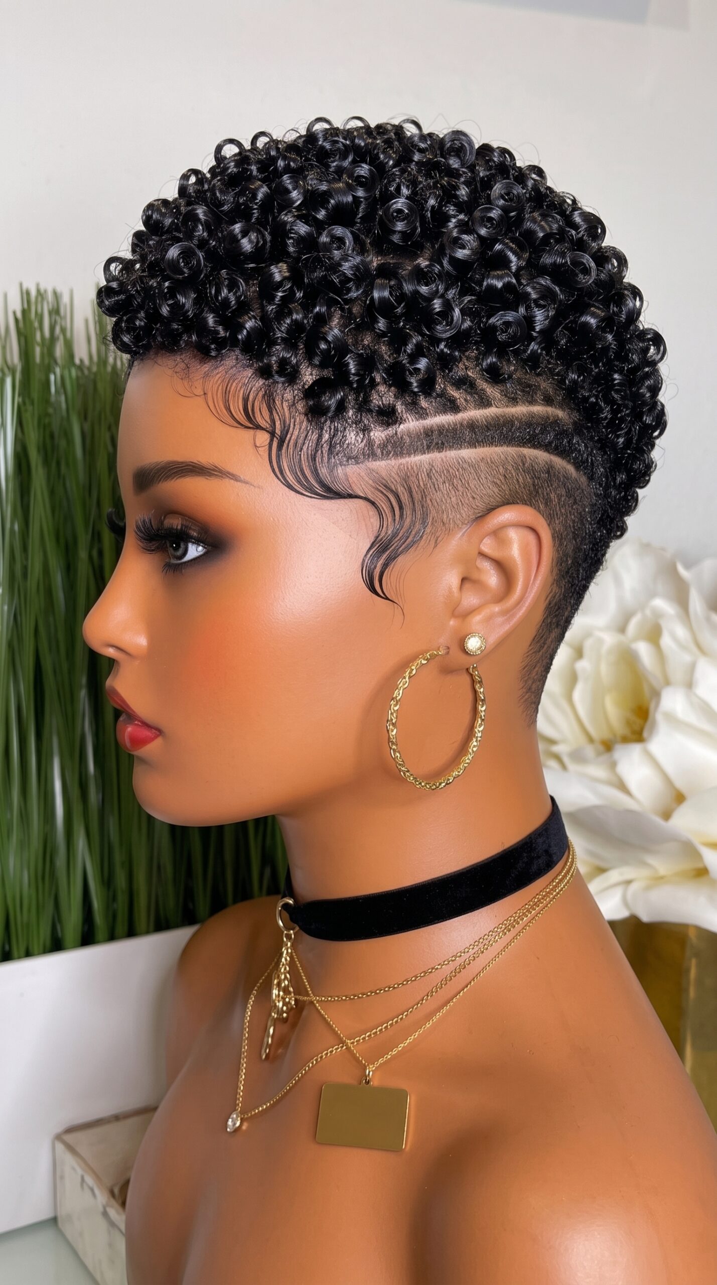 The Baby Hair Swirls Are Doing More For This Pixie Wig Than The Curls Are #AfricanTrendyFashionSCp