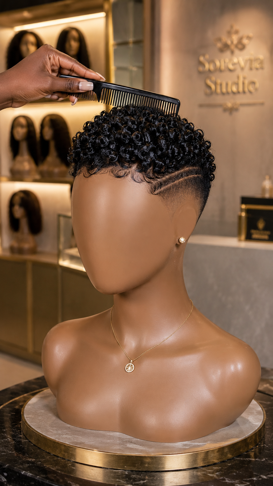 The Curved Line Detail Most Buyers Overlook On A Curly Pixie Wig 🖤✨ #stayglamsc h