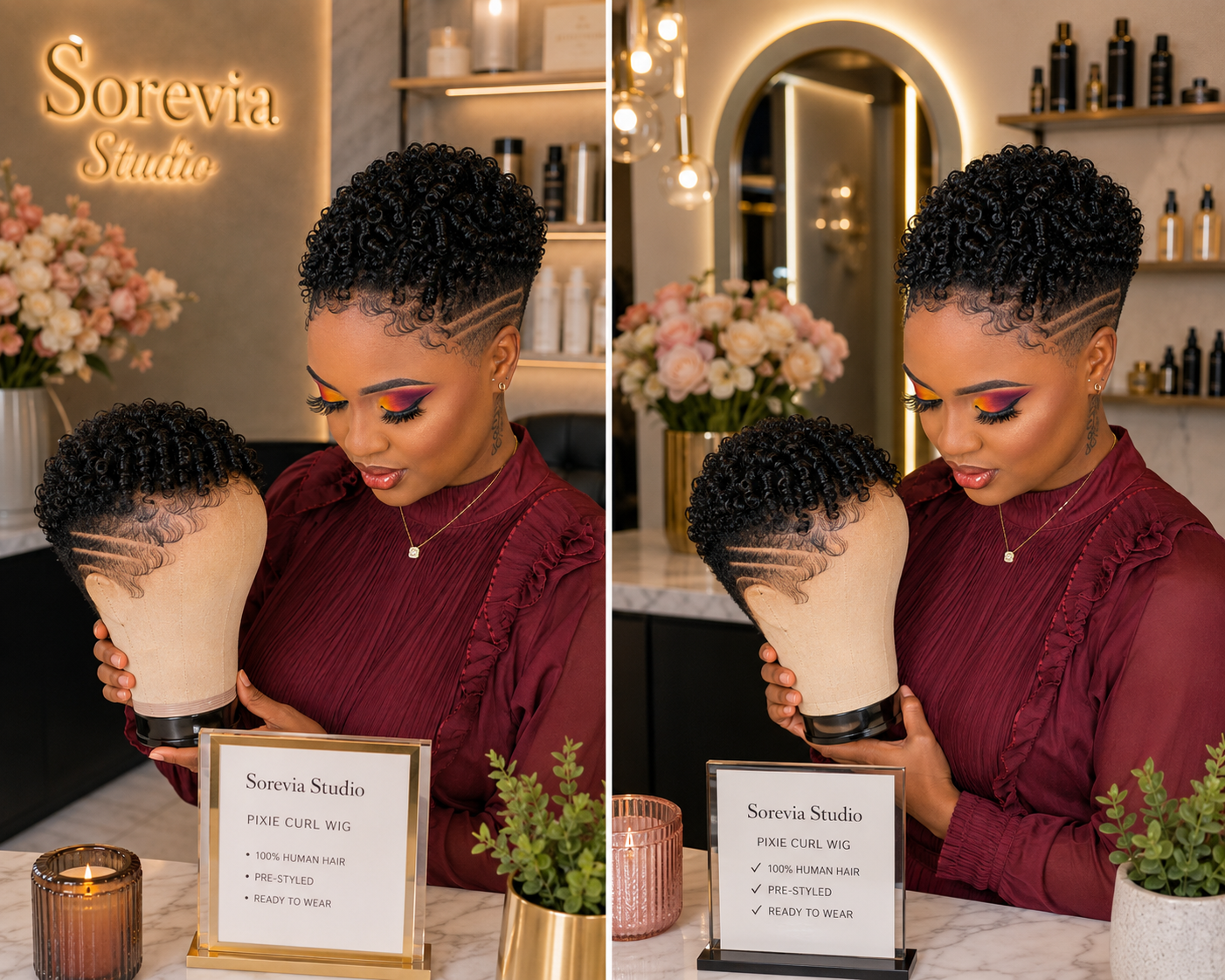 This Curly Pixie Wig With Sharp Diagonal Line Design Is 100% Human Hair š¤Pš #StayGlamHairstyle This Curly Pixie Wig With Sharp Diagonal Line Design Is 100% Human Hair š¤Pš #StayGlamHairstyle