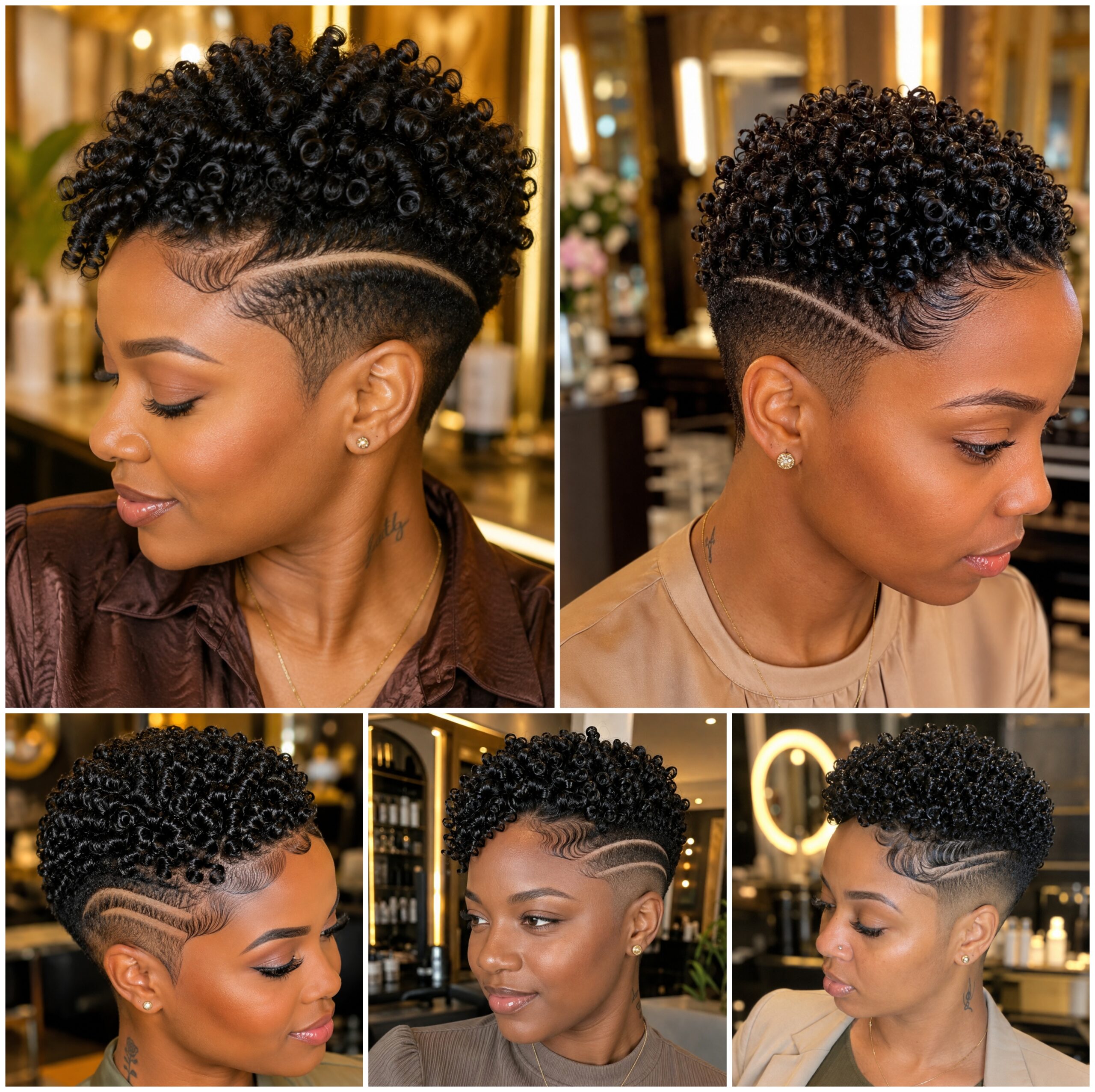 Curly Fade Crowns with Laid Hairline Detail