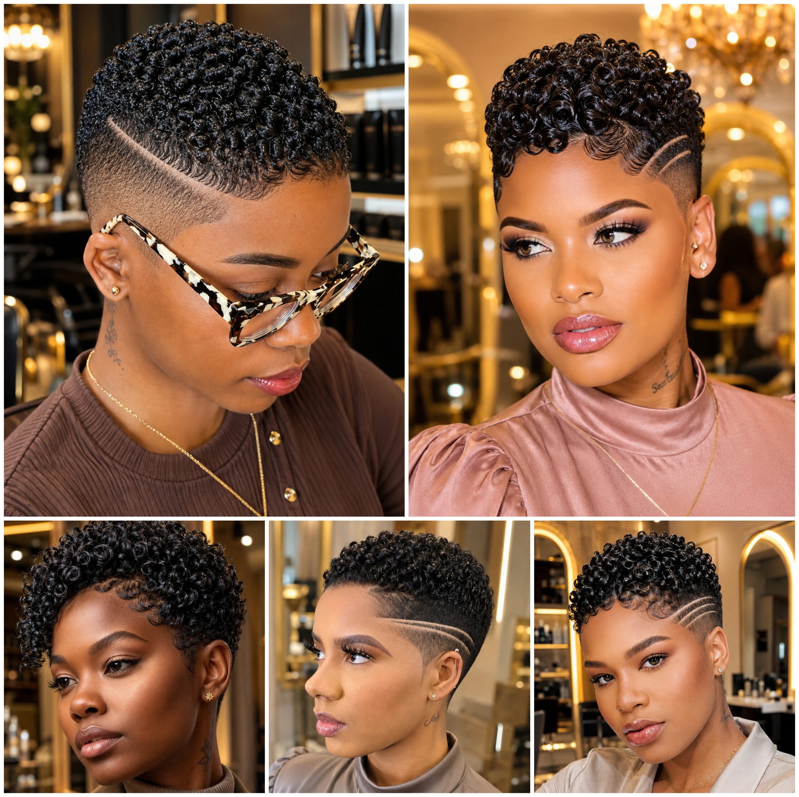 Side-Line Taper Fades for Short Finger Coils Side-Line Taper Fades for Short Finger Coils