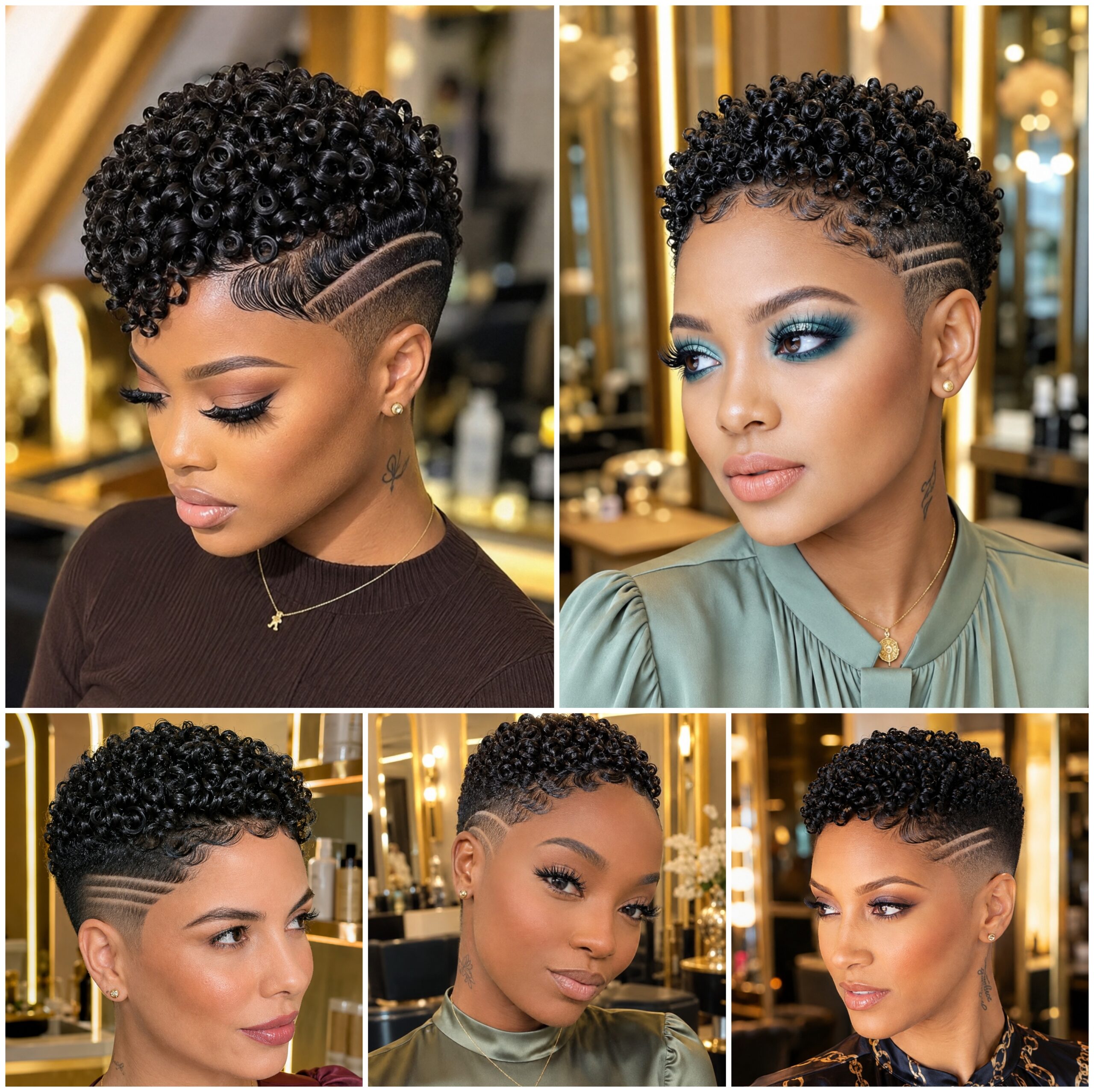 Razor-Part Details on Short Coily Afro Cuts Razor-Part Details on Short Coily Afro Cuts