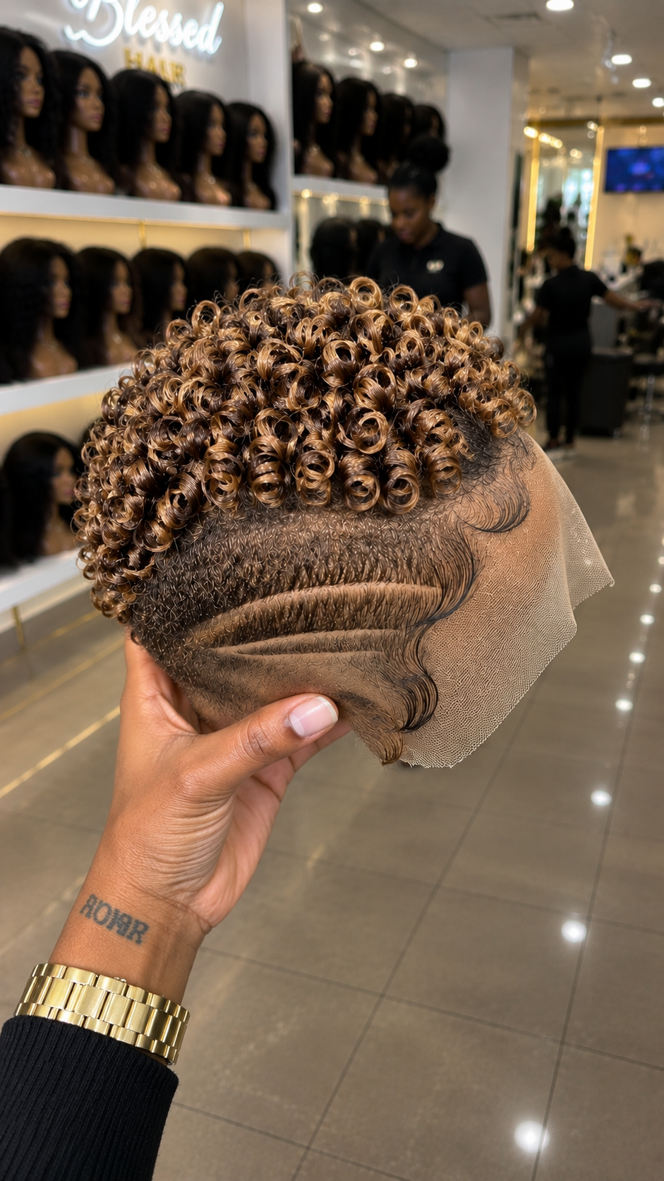 The Highlights On This Honey Coil Pixie Wig Stop Where The Cornrows Begin  #bwih