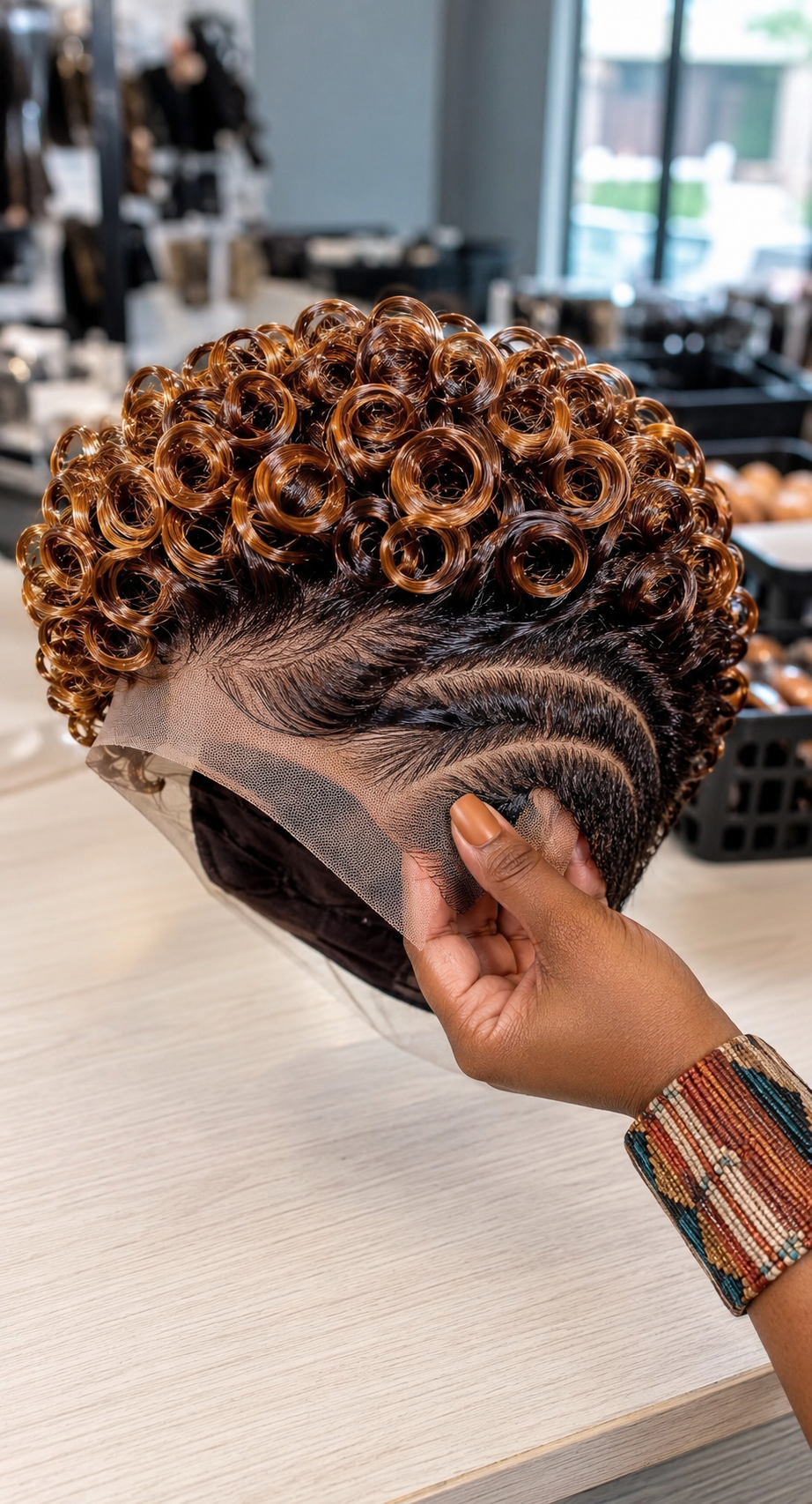 Triple Curved Razor Channels Set The Boundary Across A Caramel Highlighted Rosette Pixie Wig #hwbh Triple Curved Razor Channels Set The Boundary Across A Caramel Highlighted Rosette Pixie Wig #hwbh
