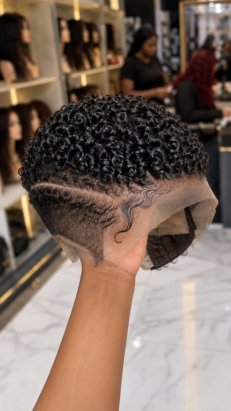 Half Of What Makes This Jet Black Finger Coil Pixie Wig Look Real Is The Uncut HD Lace Flange #bwih