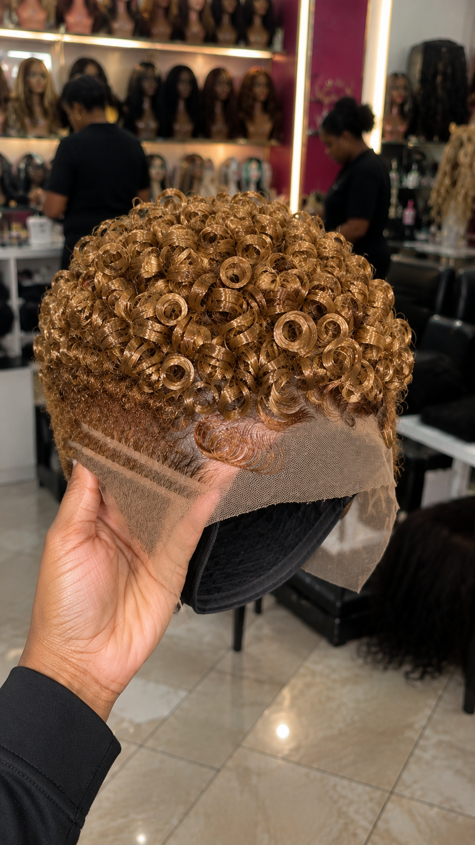 The Black Cap Under This Gold Coil Pixie Wig Will Flash Through The Blonde #ssh The Black Cap Under This Gold Coil Pixie Wig Will Flash Through The Blonde #ssh