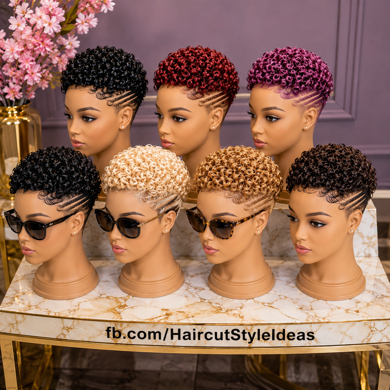 Multi-Track Barber Geometry Anchors Seven Pixie Colorways From Platinum Champagne To Vivid Magenta #HaircutStyleIdeas