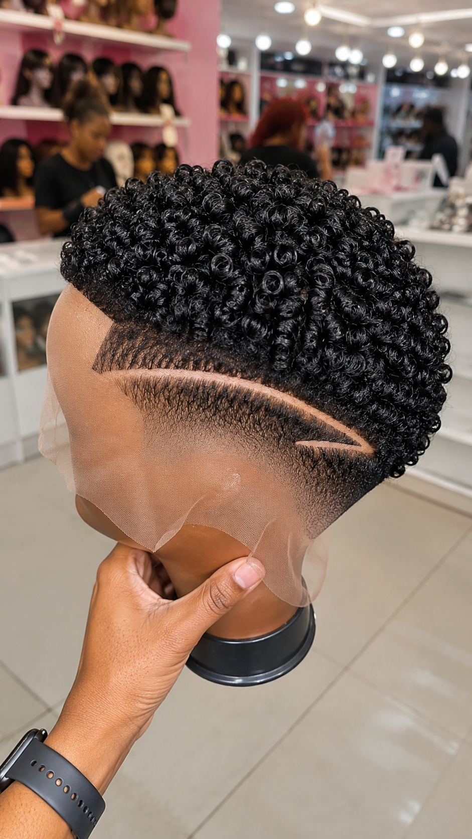 Where To Buy This Jet Black Finger Coil Pixie Wig With Arrowhead Chevron Razor Fade And Raw HD Lace #hwbh Where To Buy This Jet Black Finger Coil Pixie Wig With Arrowhead Chevron Razor Fade And Raw HD Lace #hwbh