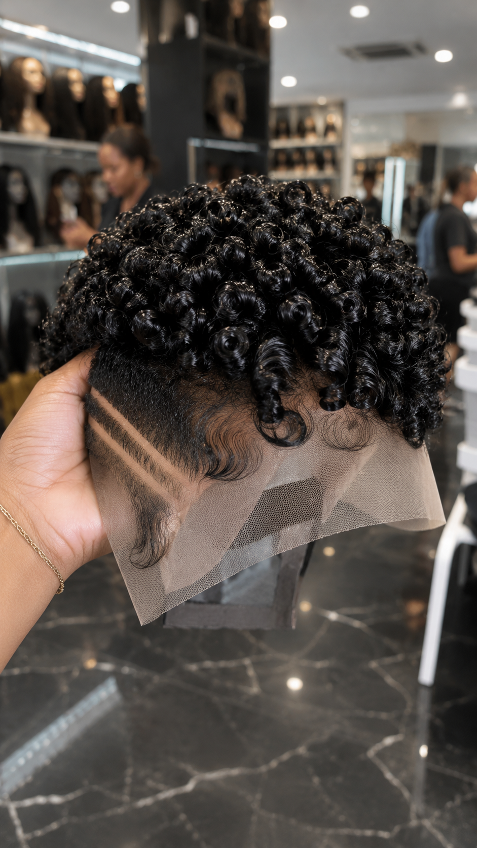 Dual Straight Razor Tracks Anchor An Obsidian Ringlet Pixie Wig Over A Low Shadow Fade #ssh Dual Straight Razor Tracks Anchor An Obsidian Ringlet Pixie Wig Over A Low Shadow Fade #ssh