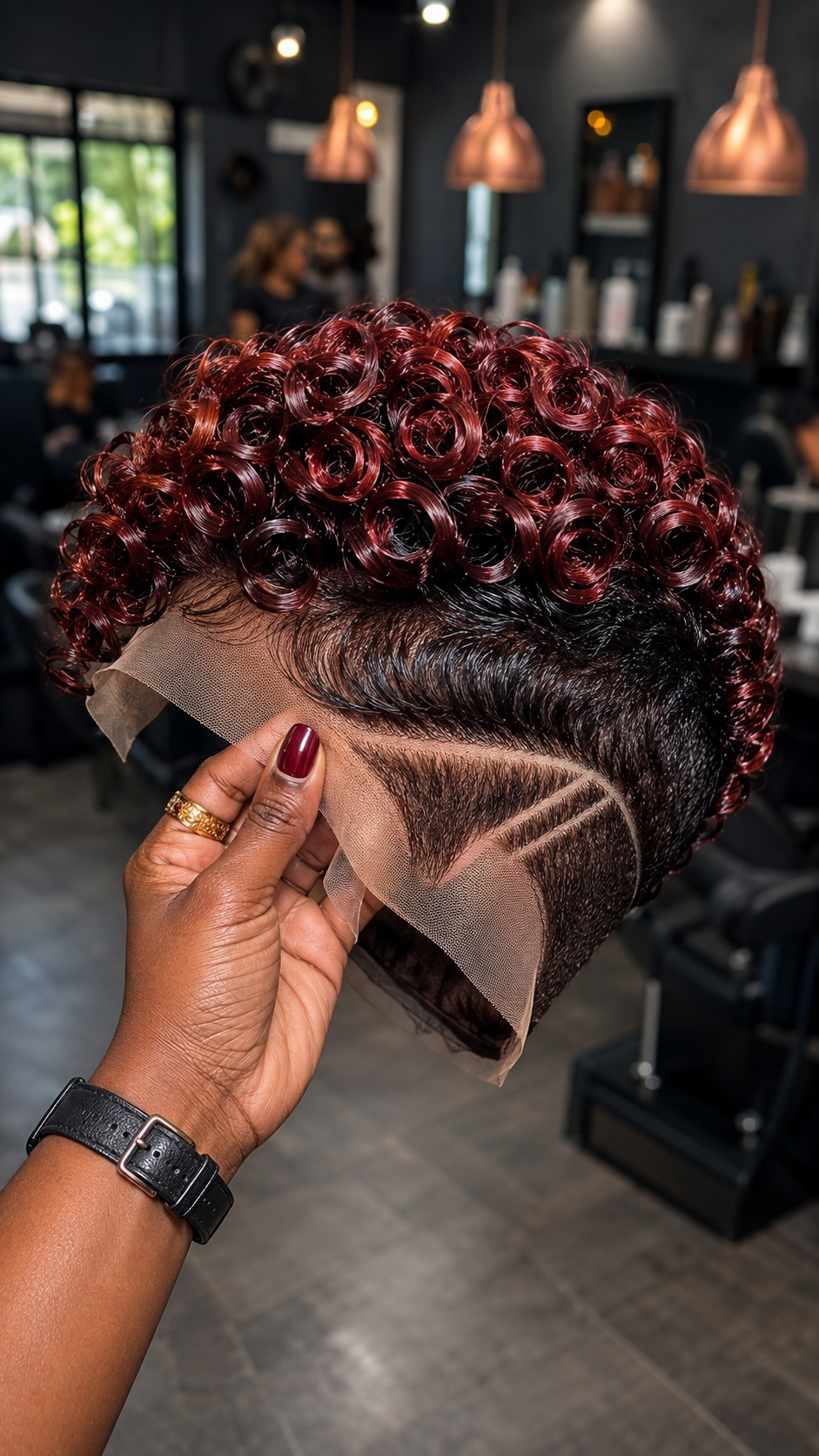 The Dark Part On This Burgundy Coil Pixie Wig Is Why The Red Doesn’t Float #yfa The Dark Part On This Burgundy Coil Pixie Wig Is Why The Red Doesn’t Float #yfa