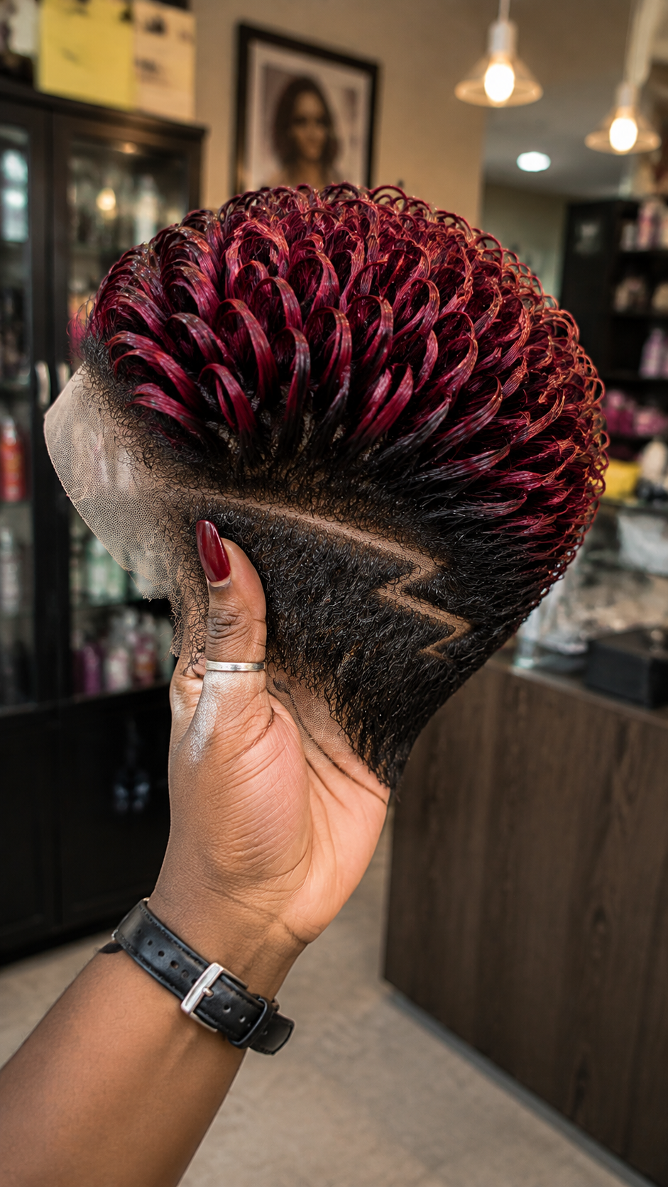Why Does The Side Of This Wine Pixie Look Like A Different Hair Type? #best Why Does The Side Of This Wine Pixie Look Like A Different Hair Type? #best