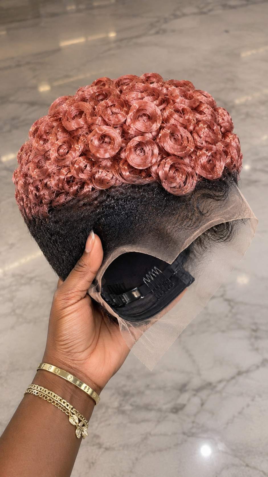 How To Choose A Rose Copper Curly Pixie Wig That Looks Natural #stayglamsch