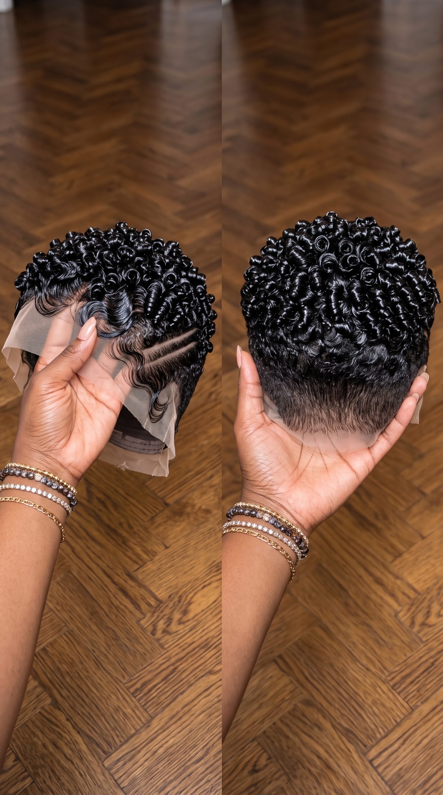 A 360 Full-Perimeter Lace Foundation On A Carved Ringlet Pixie Wig Decides Both Front And Nape Realism #BestHairstylesIdeasc