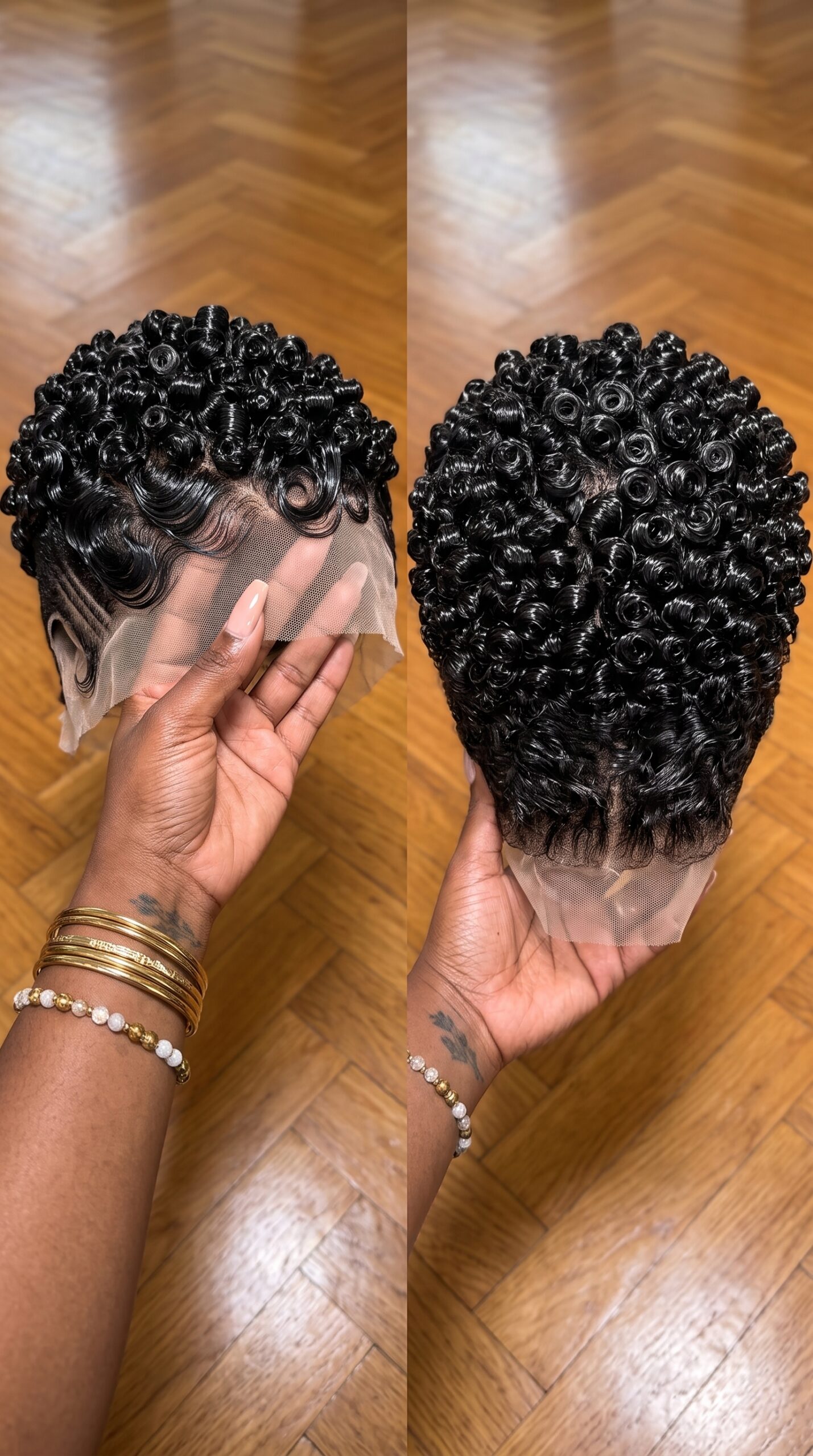 A 360 Full Perimeter Lace Foundation Controls Density From Sculpted Forehead Waves To A Tapered Nape Across A Rosette Pixie Wig #BestHairstylesIdeasc