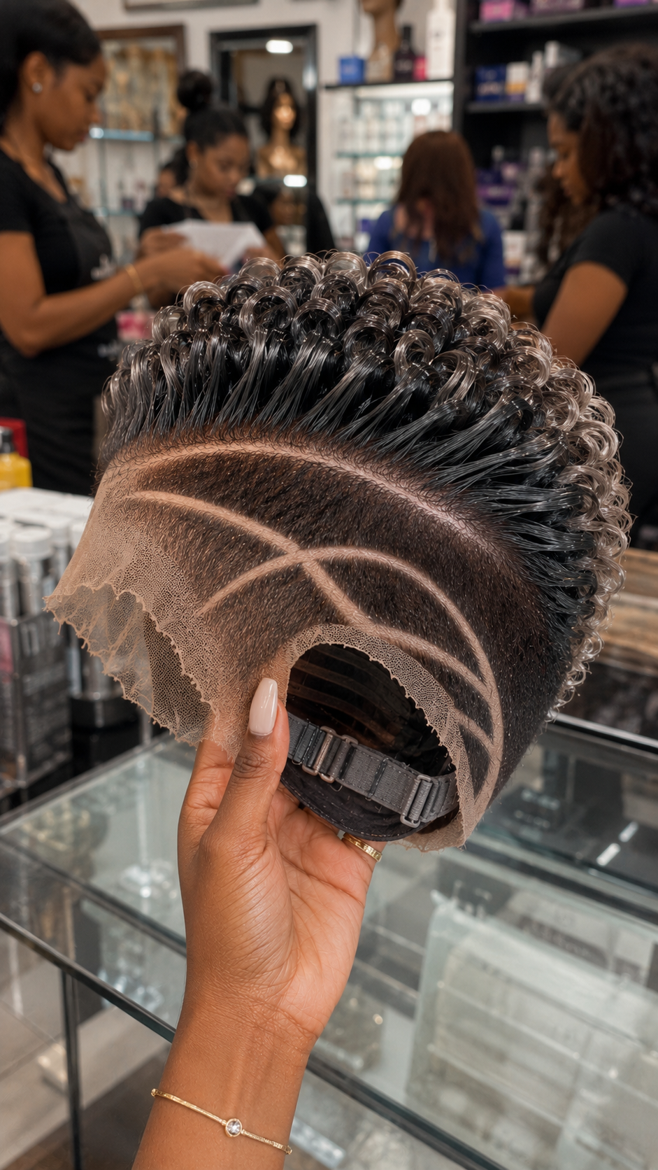 Those Sparkly Strands Woven Through The Curls Are Not Hair, And That Changes How You Treat Them #StylistStudioMSC Those Sparkly Strands Woven Through The Curls Are Not Hair, And That Changes How You Treat Them #StylistStudioMSC