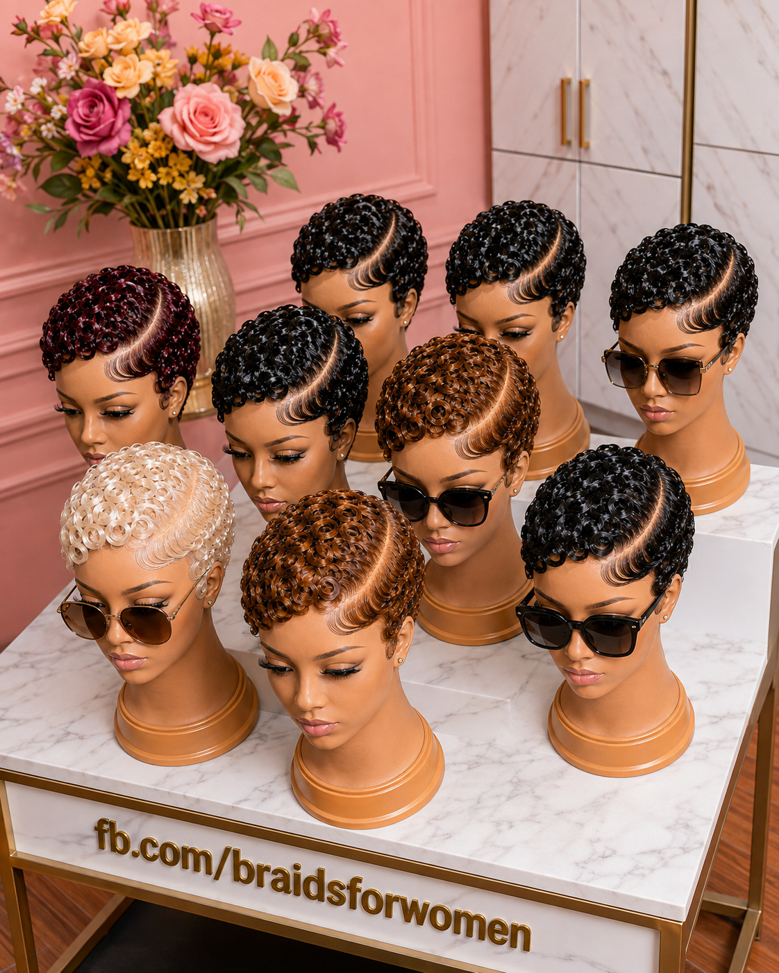 The Same Curly Pixie Wig Can Look Completely Different Just Because The Colour Changed #braidsforwomen