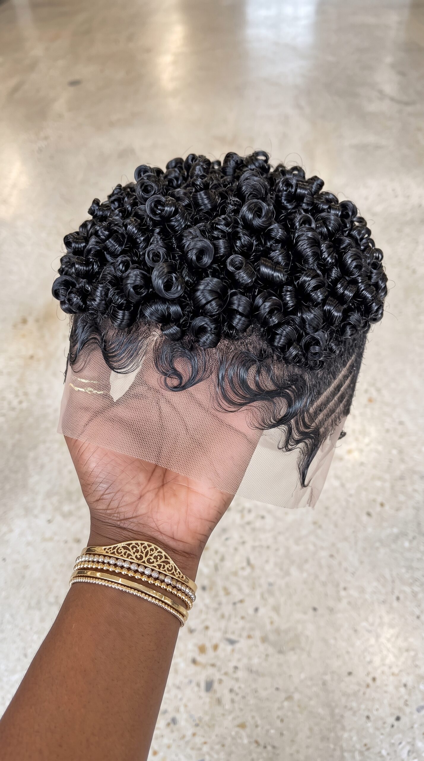 Extended Frontal Lace Reveals Hand-Laid Edge Swirls Before Trimming #StayGlamHairstyle