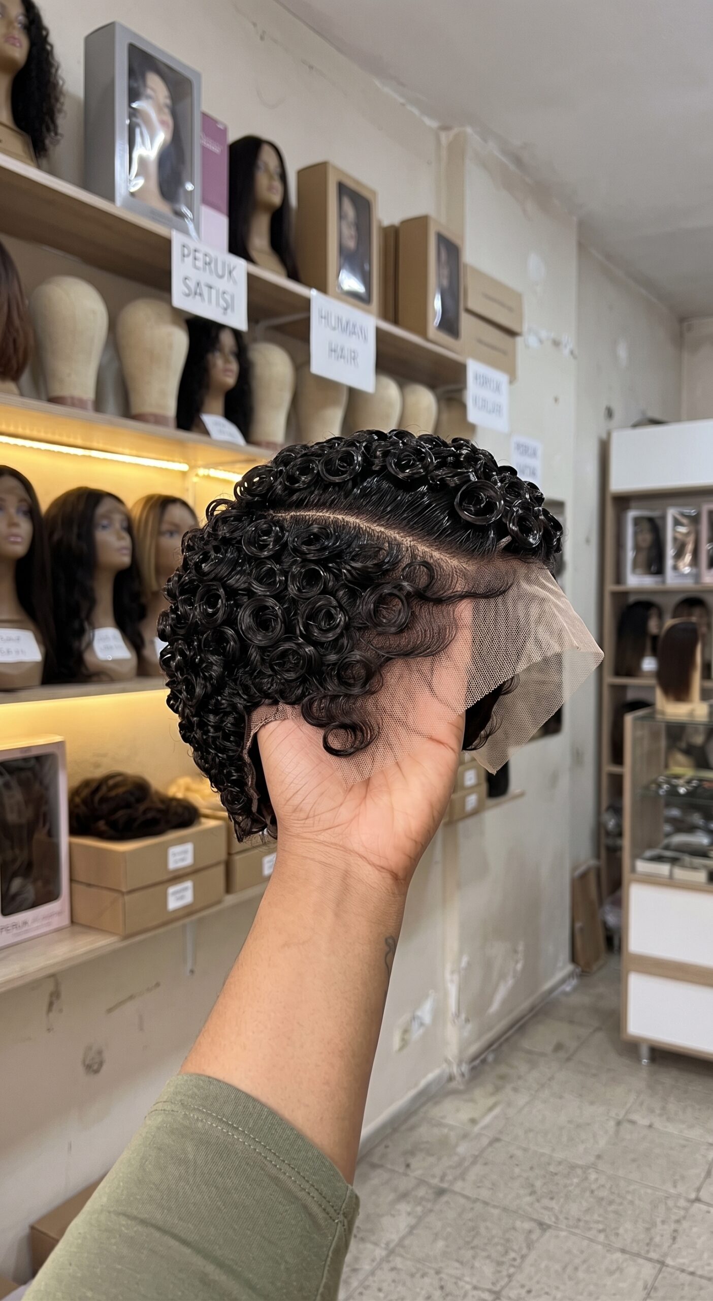 Half Of A Curly Pixie Wig’s Shape Is Kept Or Lost In How You Store It #StylistStudioMSCp