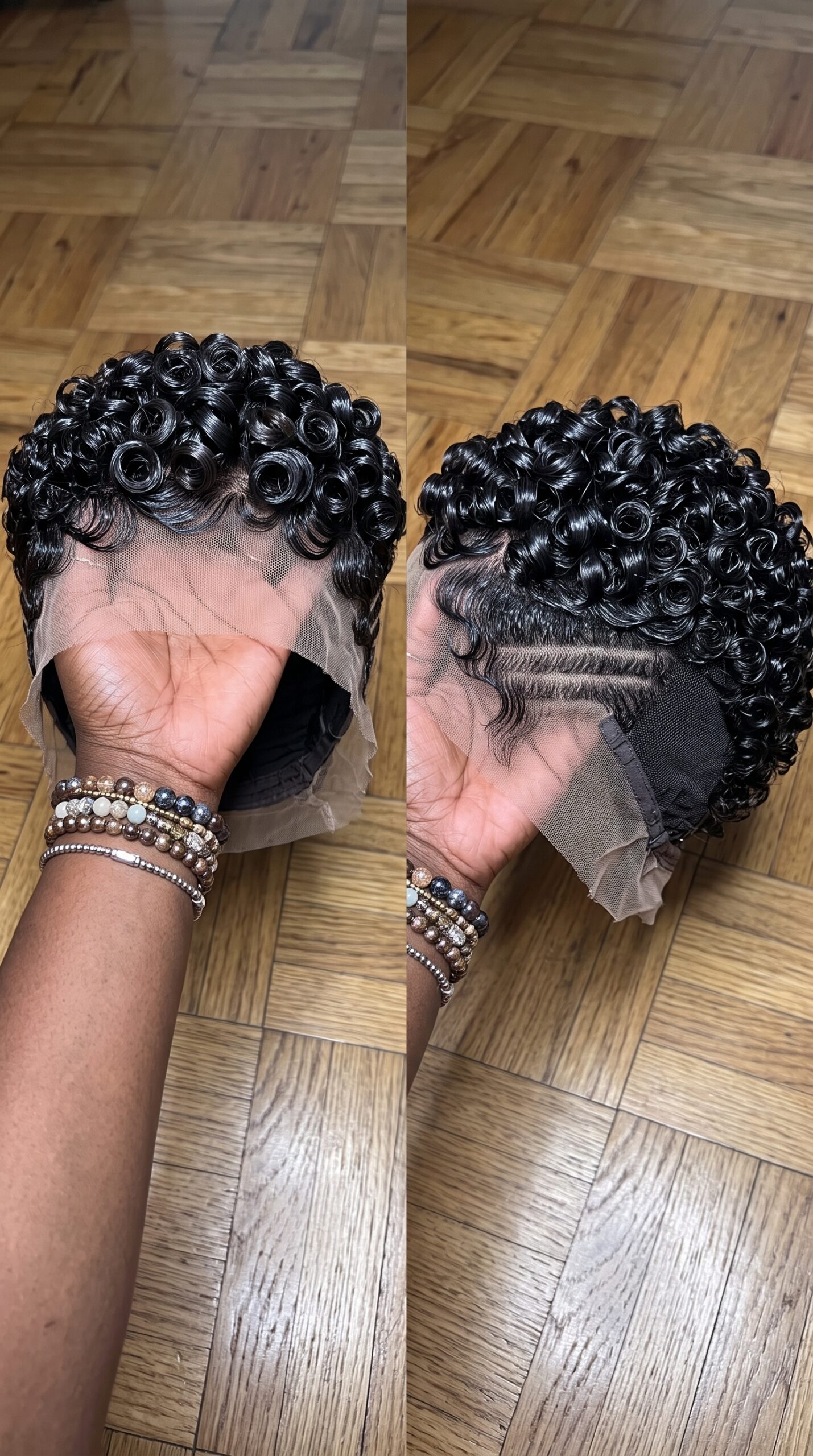 A Two-Angle Hand Inspection Tests Lace Transparency Against Solid Cap Borders #BestHairstylesIdeasc