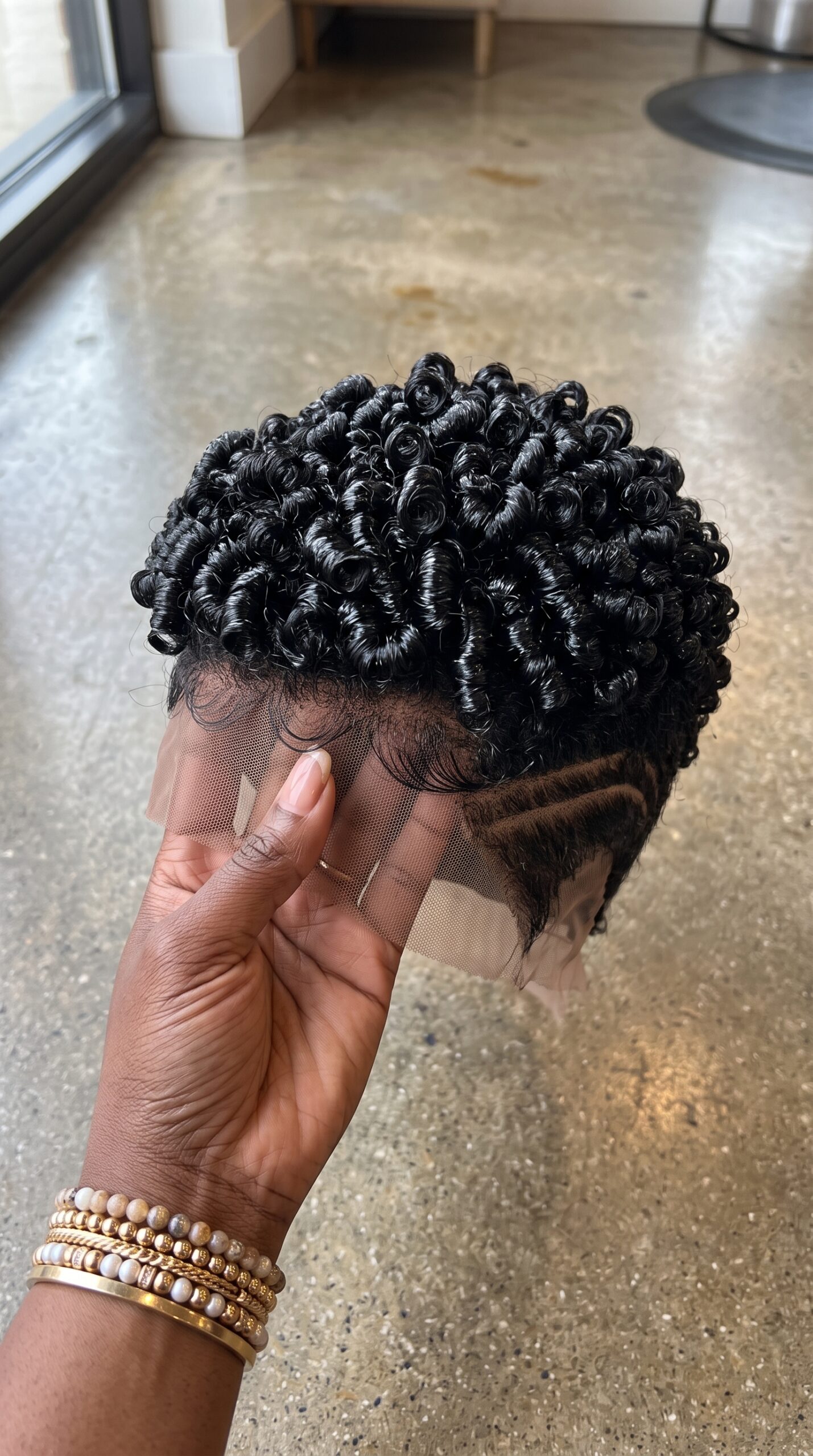 Double Curved Razor Lines Require Clean Lace Transitions Along The Temples #haircutsforwomens