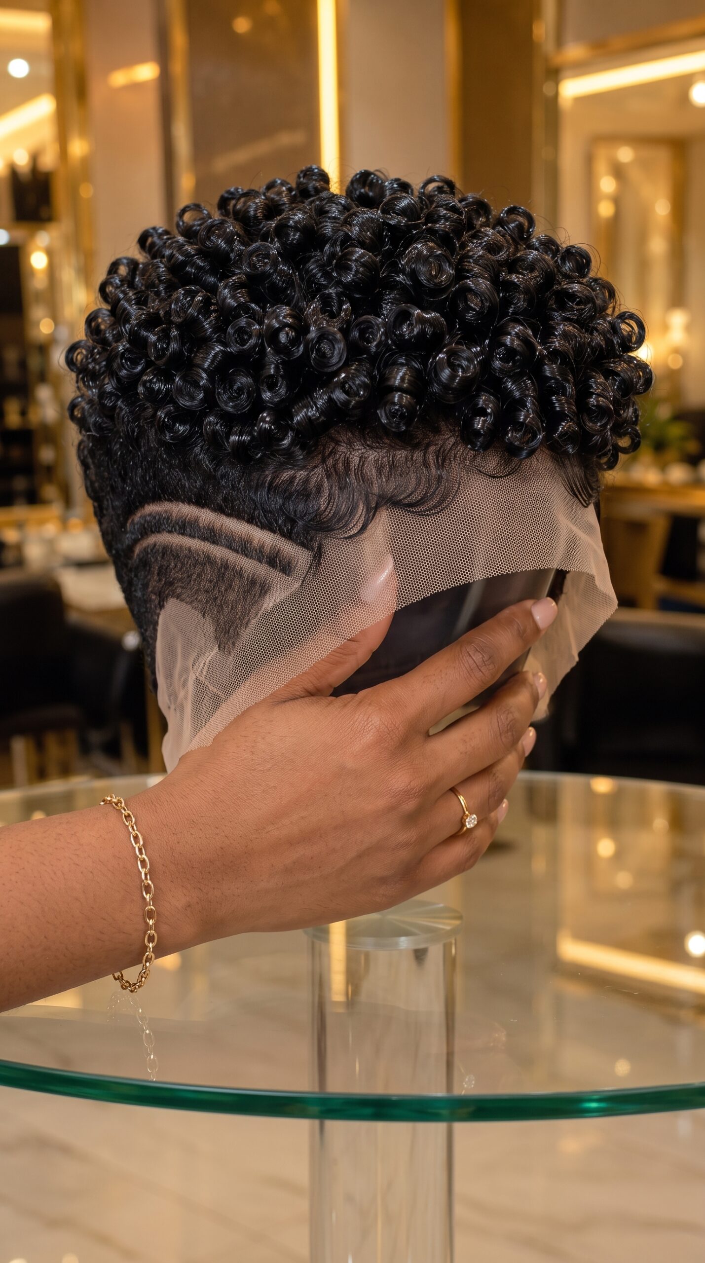 Double Razor Tracks Require Better Hand-Knotting Than Standard Hairlines #africanprintdesignersp