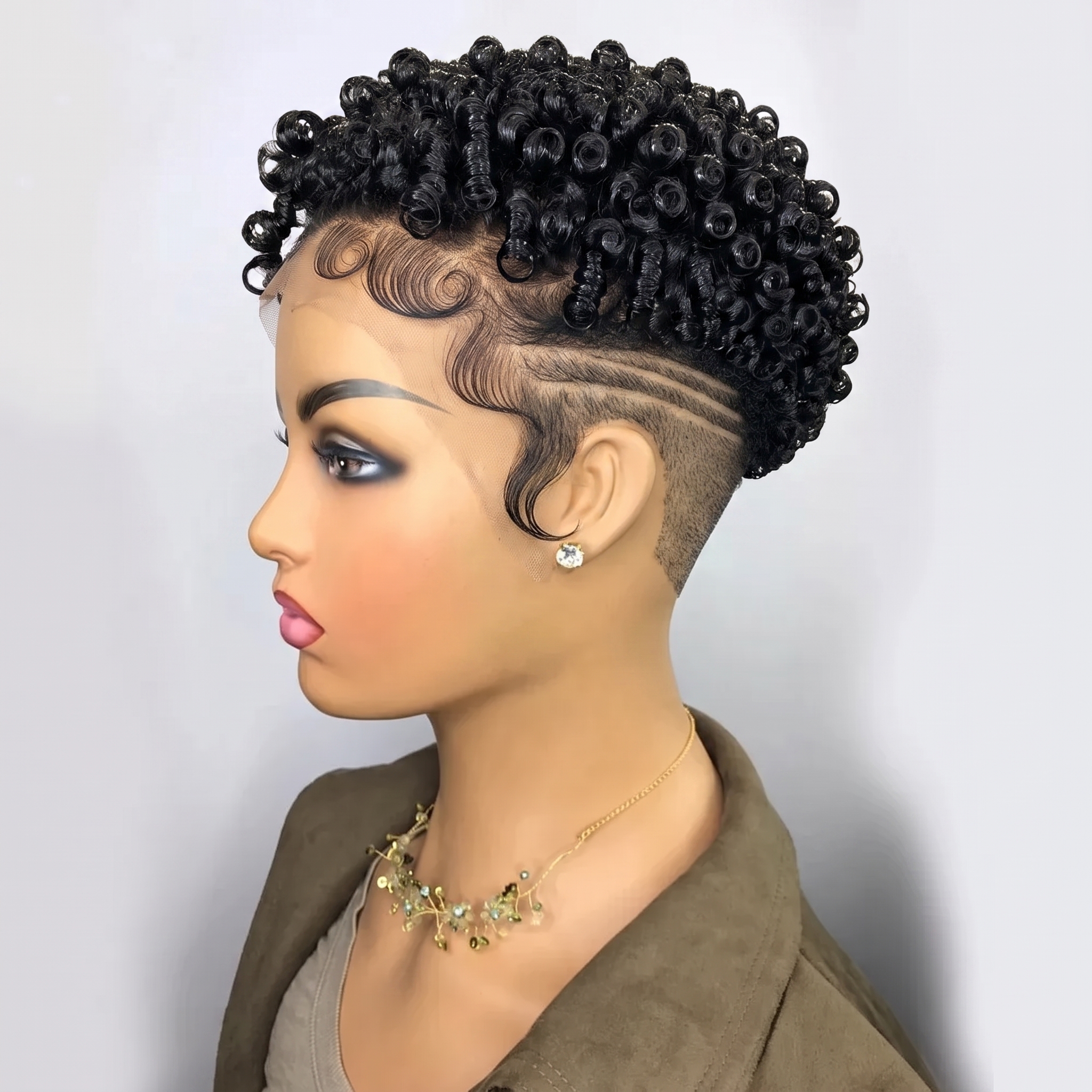 Where To Buy This Jet Black Pin-Curl Pixie Wig With Dual Curved Razor Tracks And High-Tapered Nape Fade #best Where To Buy This Jet Black Pin-Curl Pixie Wig With Dual Curved Razor Tracks And High-Tapered Nape Fade #best