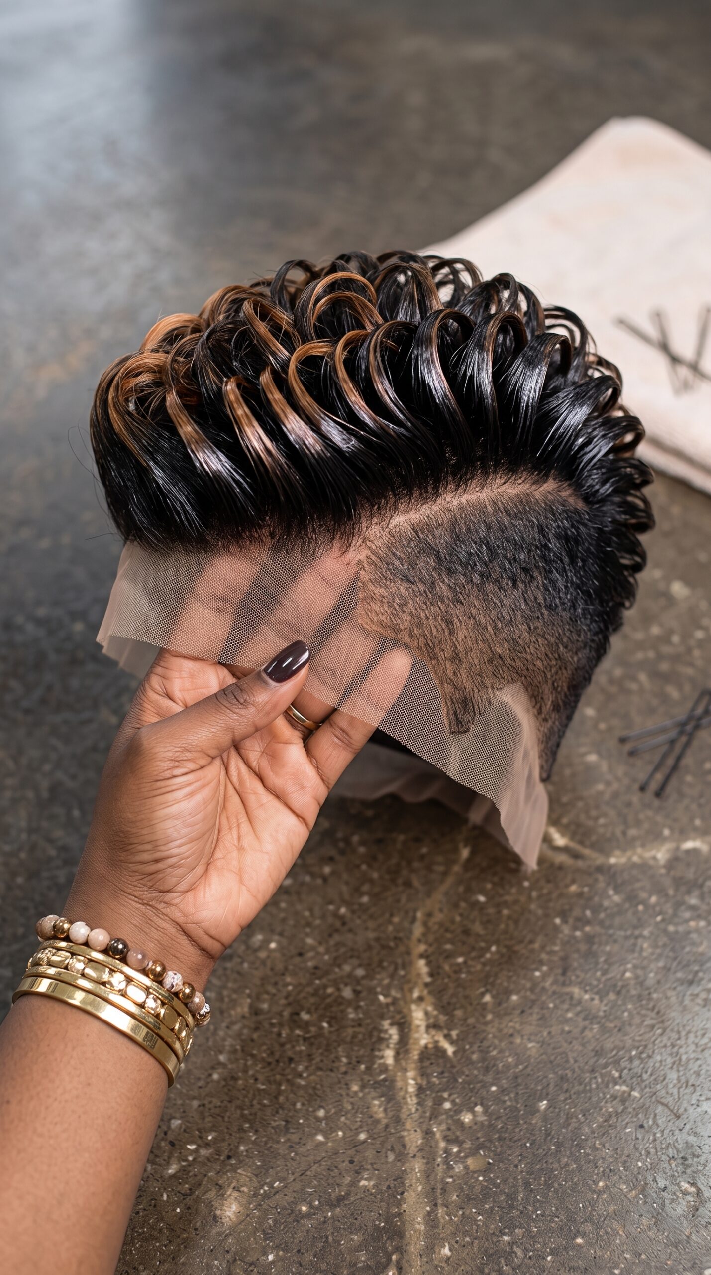 Never Buy A Molded Finger-Wave Pixie Without Inspecting How Honey Highlights Trace The Swirls #FashionLifestyleSC