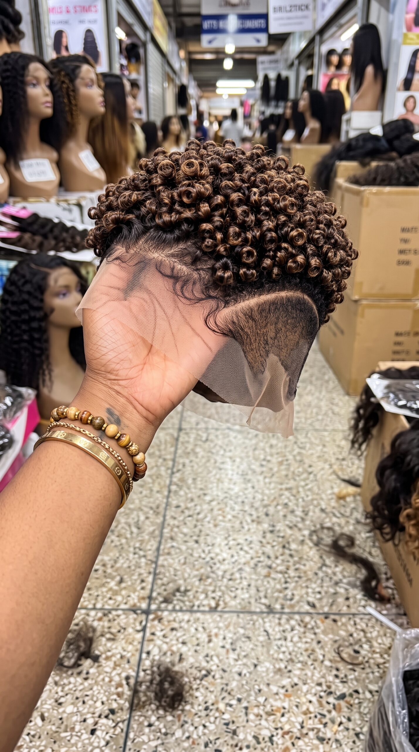 A Side-Temple Transition Line Makes Or Breaks A Highlighted Curly Pixie Wig #StayGlamHairstyleh