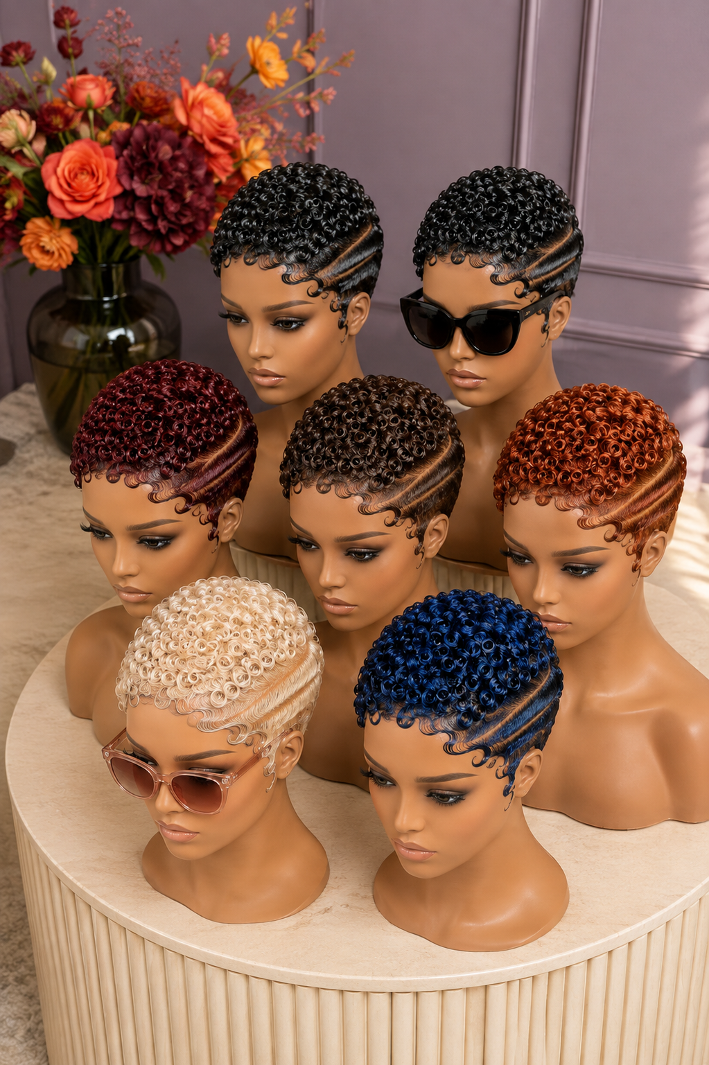 A Multi-Color Triple-Carved Pixie Range Tests Hairline Gradient Precision Across Seven Distinct Bases #FashionLifestyleSC A Multi-Color Triple-Carved Pixie Range Tests Hairline Gradient Precision Across Seven Distinct Bases #FashionLifestyleSC