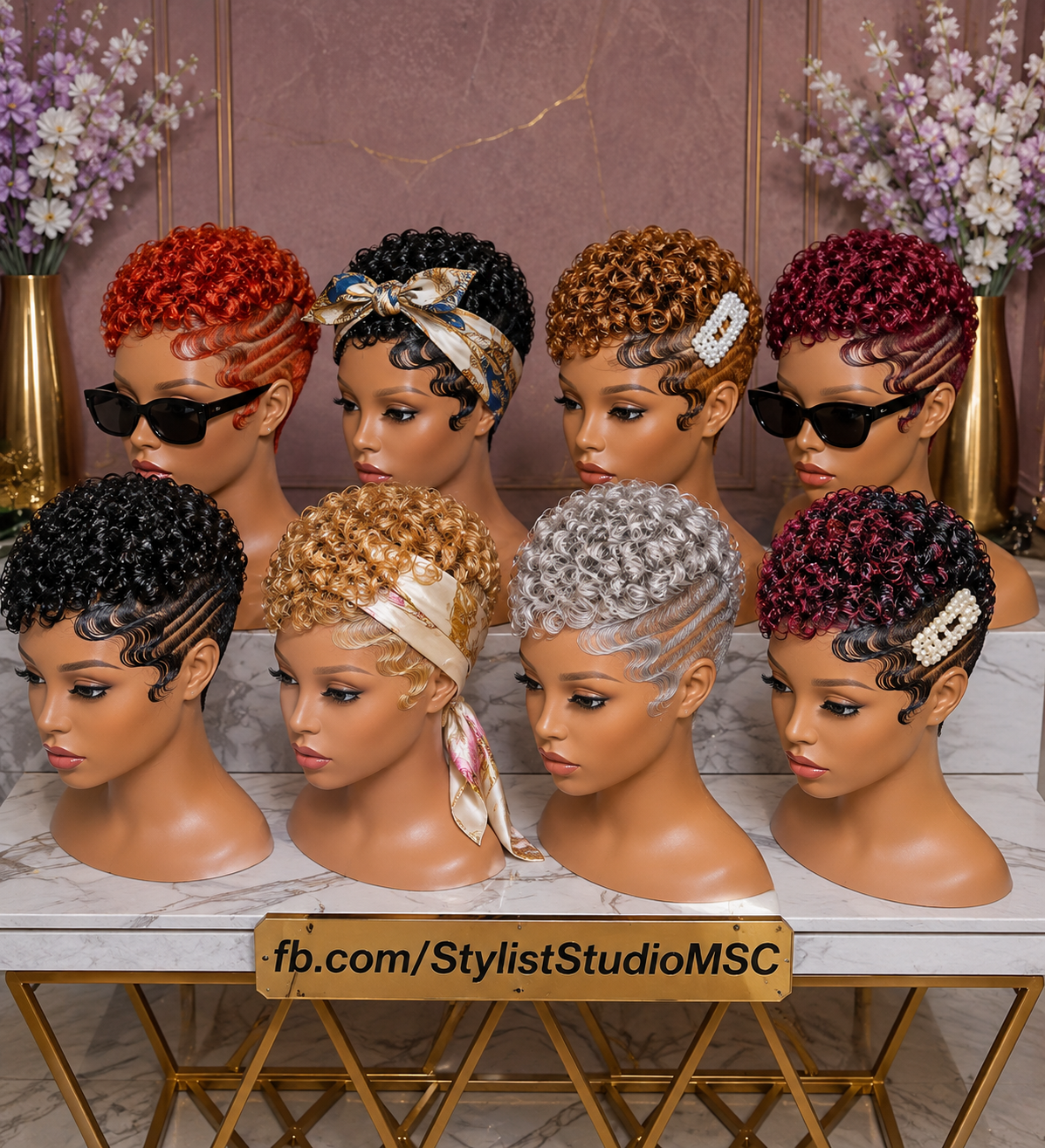 Multiple Razor Tracks Test Temple Fade Symmetry Across Custom Color Pixie Units #StylistStudioMSC Multiple Razor Tracks Test Temple Fade Symmetry Across Custom Color Pixie Units #StylistStudioMSC
