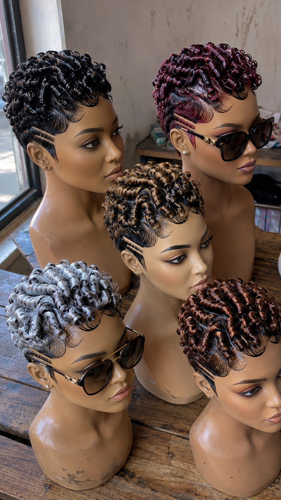 Dual Parallel Razor Tracks Require Strict Tension Control Across Five Hollow Roller Pixie Colorways #StylistStudioMSC