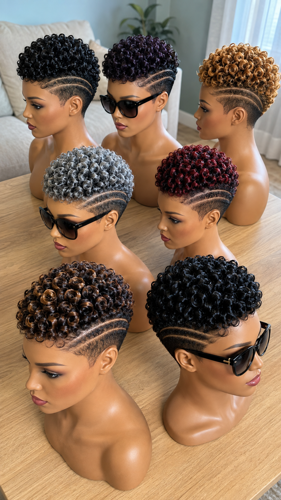 Dual Curved Razor Tracks Set The Spacing Boundary Across Seven Pixie Colorways #braidsforwomen Dual Curved Razor Tracks Set The Spacing Boundary Across Seven Pixie Colorways #braidsforwomen