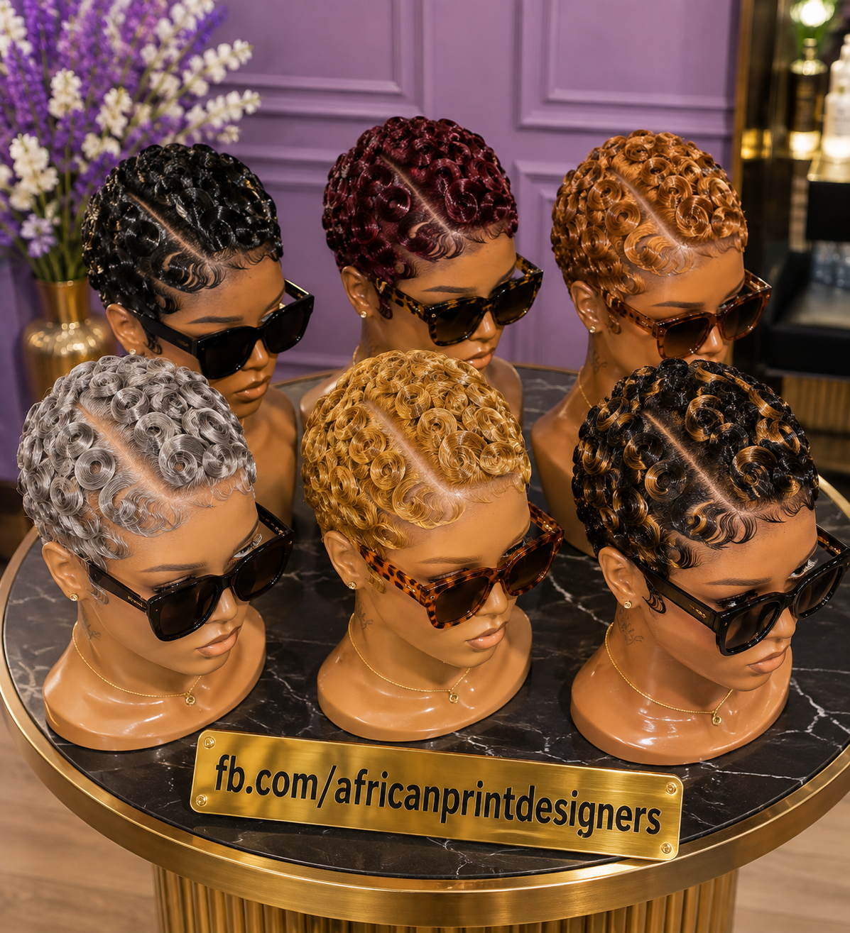 A Clean Straight Diagonal Part Line Sets The Boundary Between Molded Waves And Concentric Pin Curls Across Six Pixie Colorways #africanprintdesigners A Clean Straight Diagonal Part Line Sets The Boundary Between Molded Waves And Concentric Pin Curls Across Six Pixie Colorways #africanprintdesigners