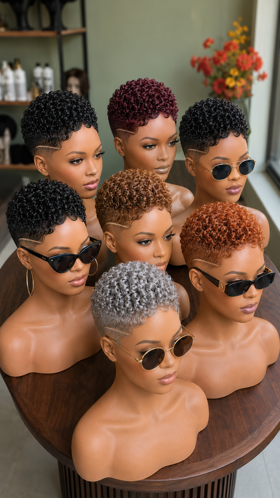When A Tapered Ringlet Pixie Range Spans Seven Shades, The Undertone Contrast Decides The Wearer #stayglamsc When A Tapered Ringlet Pixie Range Spans Seven Shades, The Undertone Contrast Decides The Wearer #stayglamsc