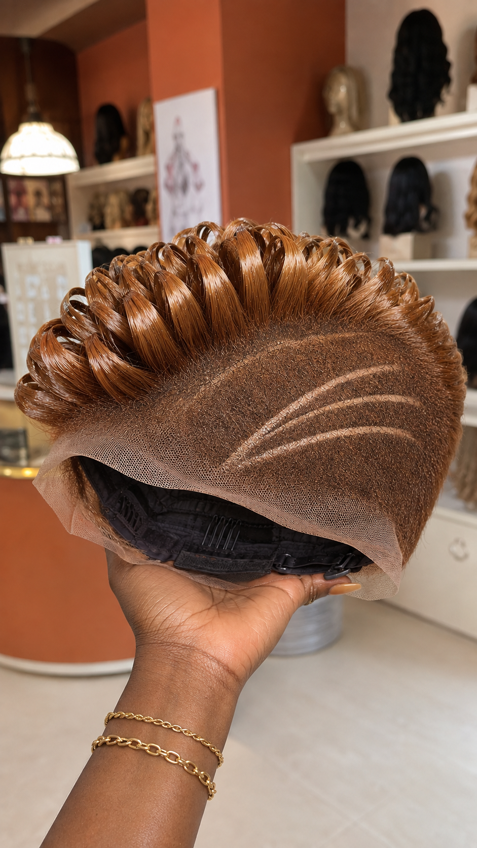 Triple Curved Claw Razor Channels Anchor An Architectural Monochromatic Caramel Crest Undercut #haircutsforwomensh