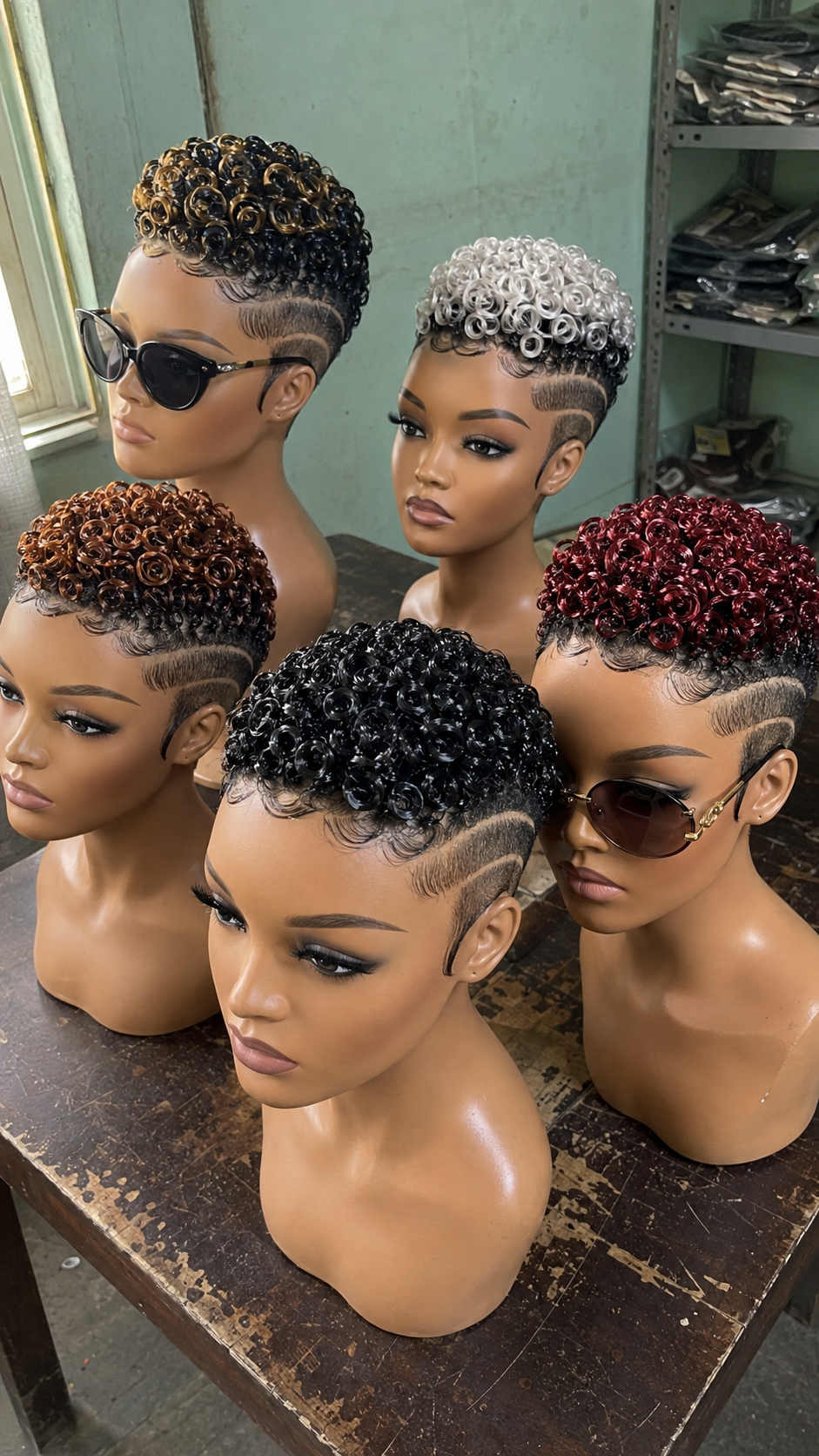 What Does A Multi-Line Carved Side Actually Add To A Black Curly Pixie Wig? #StayGlamHairstyle