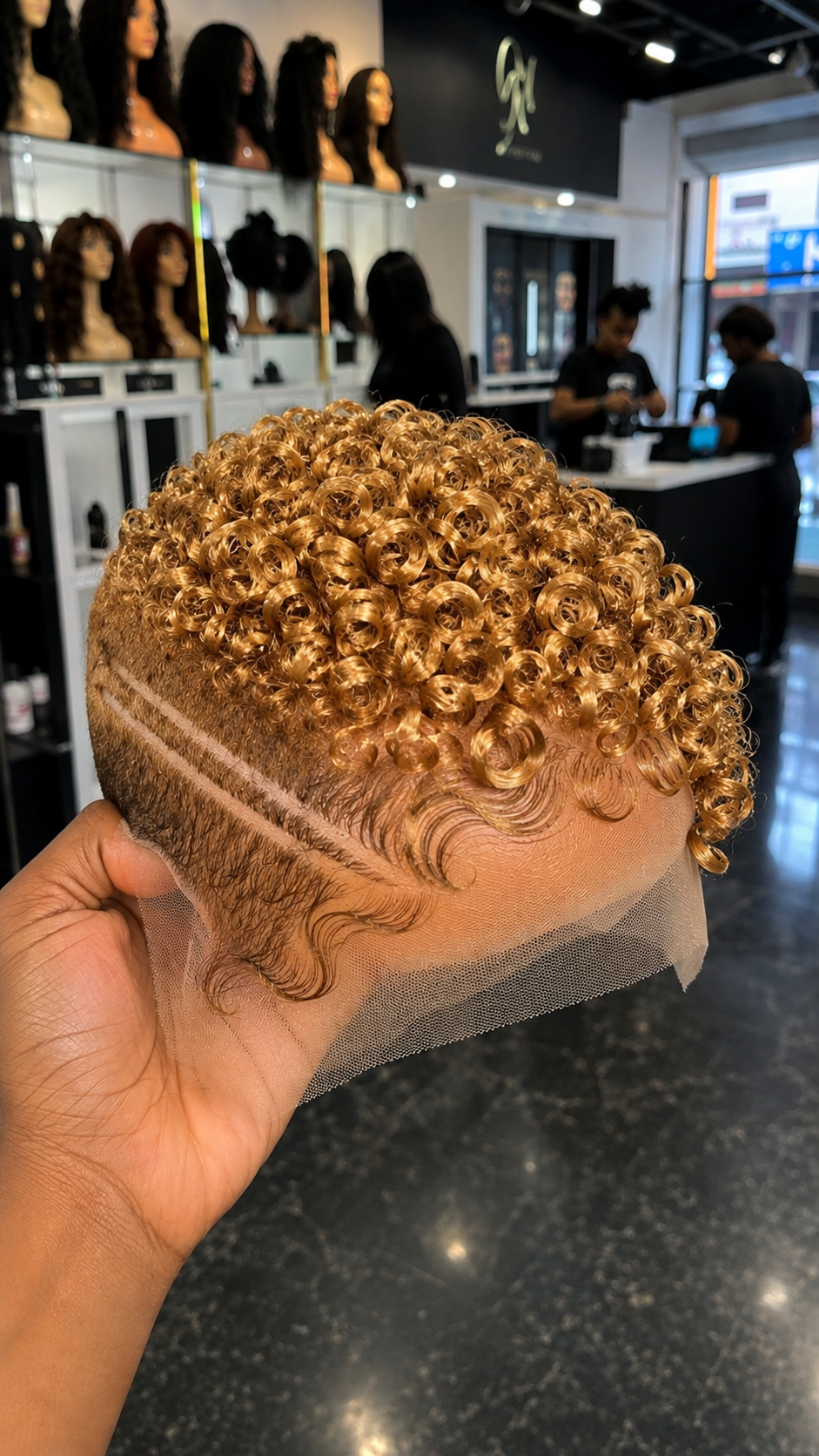 The Carved Line On This Gold Coil Pixie Wig Shows Up Harder Than It Does On Black #brh The Carved Line On This Gold Coil Pixie Wig Shows Up Harder Than It Does On Black #brh