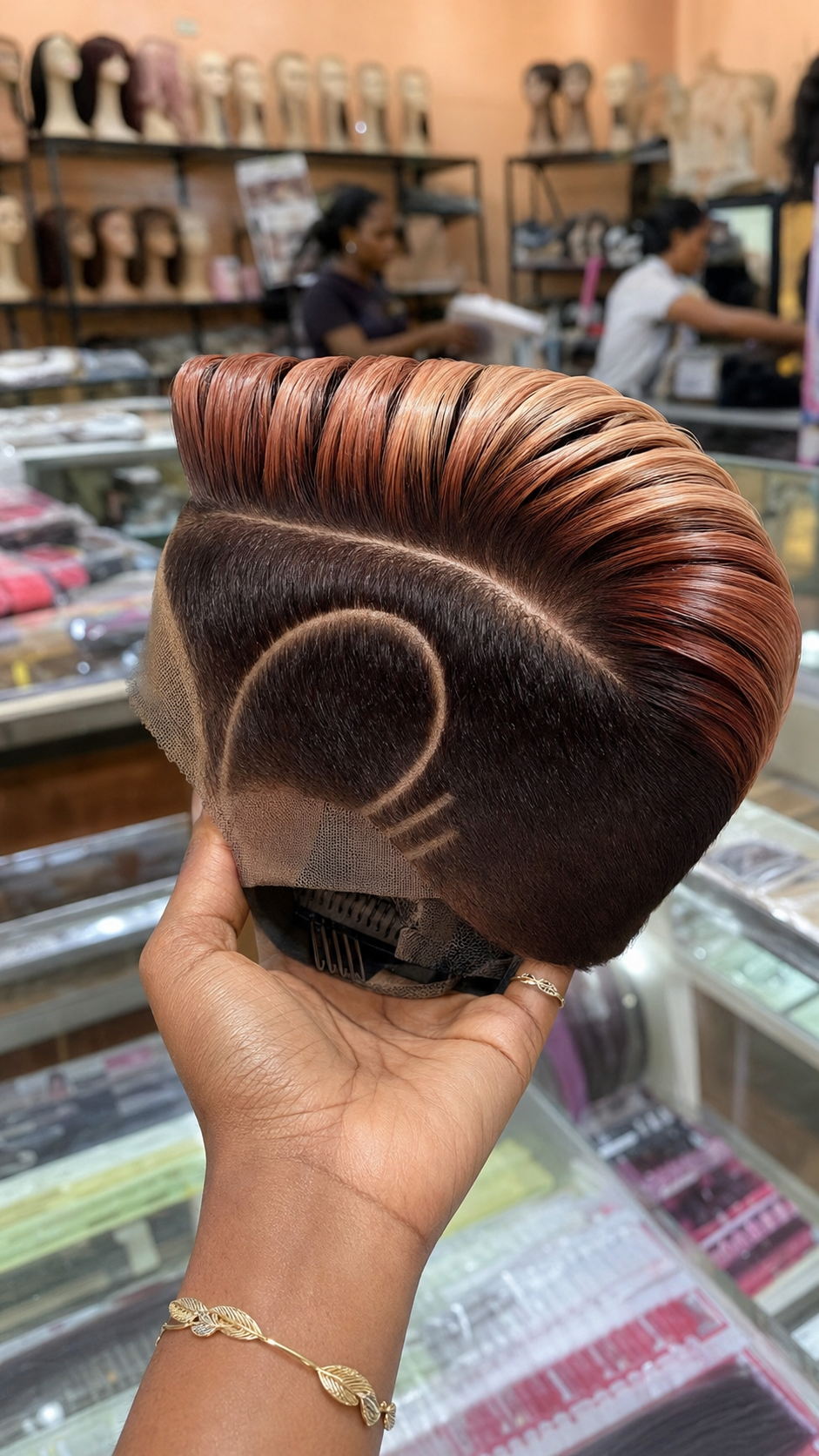 A Circular Loop And Hash Track Razor Carving Anchors A Warm Ginger Crest Undercut #braidsforwomenh A Circular Loop And Hash Track Razor Carving Anchors A Warm Ginger Crest Undercut #braidsforwomenh