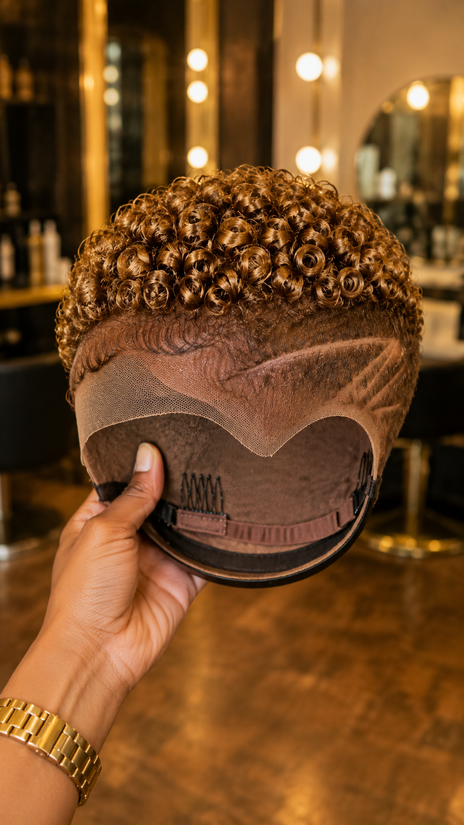 Before You Buy A Light Brown Curly Pixie, Check The Lace Tint And The Comb Placement Together #hwbh Before You Buy A Light Brown Curly Pixie, Check The Lace Tint And The Comb Placement Together #hwbh