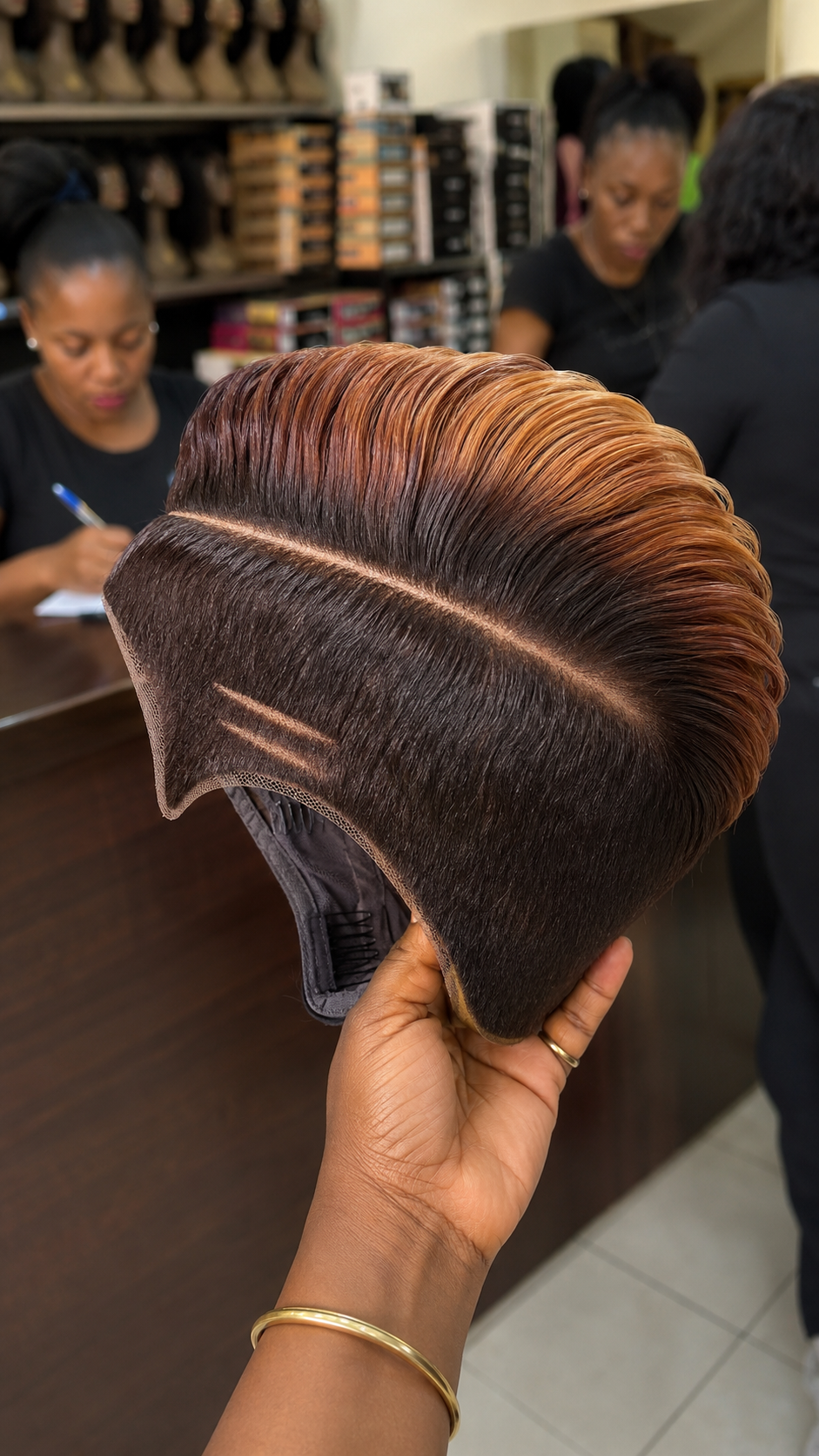 A Sharp Diagonal Part Line Anchors The Volume Of A Brushed Pompadour Pixie Wig #stayglamsch A Sharp Diagonal Part Line Anchors The Volume Of A Brushed Pompadour Pixie Wig #stayglamsch