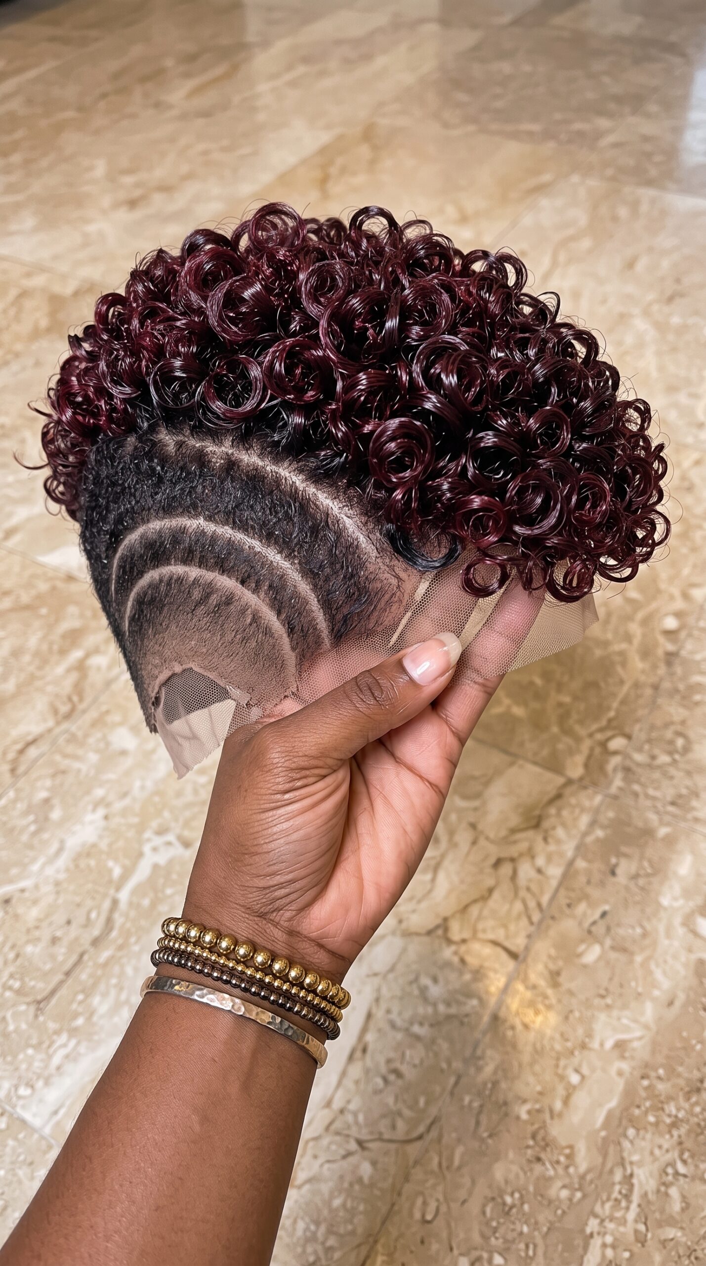 Concentric Dual Curved Razor Arches Anchor A Wine Burgundy Ringlet Pixie Wig #ExquisiteFashionTrends Concentric Dual Curved Razor Arches Anchor A Wine Burgundy Ringlet Pixie Wig #ExquisiteFashionTrends