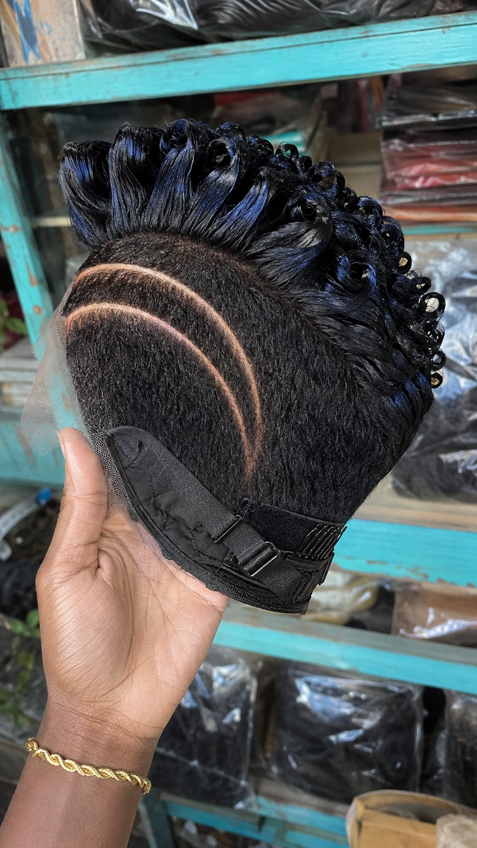 Dual Curved Razor Channels Anchor A Midnight Blue Surface-Tipped Pompadour Pixie Wig #africanprintdesignersh Dual Curved Razor Channels Anchor A Midnight Blue Surface-Tipped Pompadour Pixie Wig #africanprintdesignersh