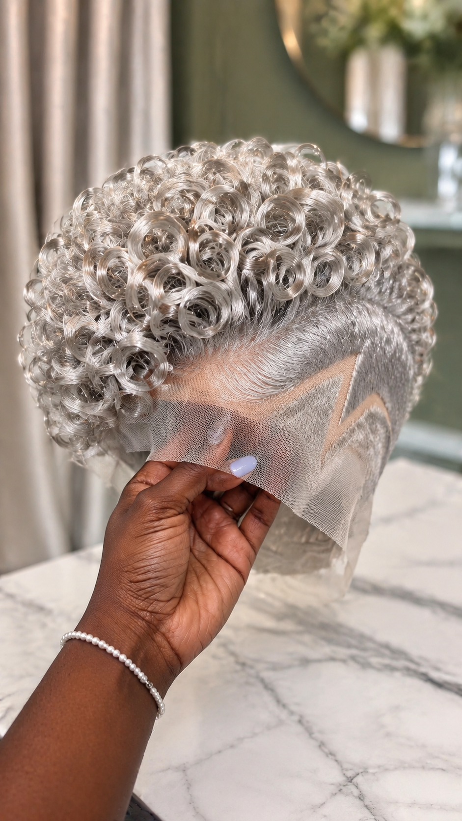An Angular Chevron Peak Razor Cut Directs Tension Across An Iced Platinum Rosette Pixie Wig #apdh An Angular Chevron Peak Razor Cut Directs Tension Across An Iced Platinum Rosette Pixie Wig #apdh