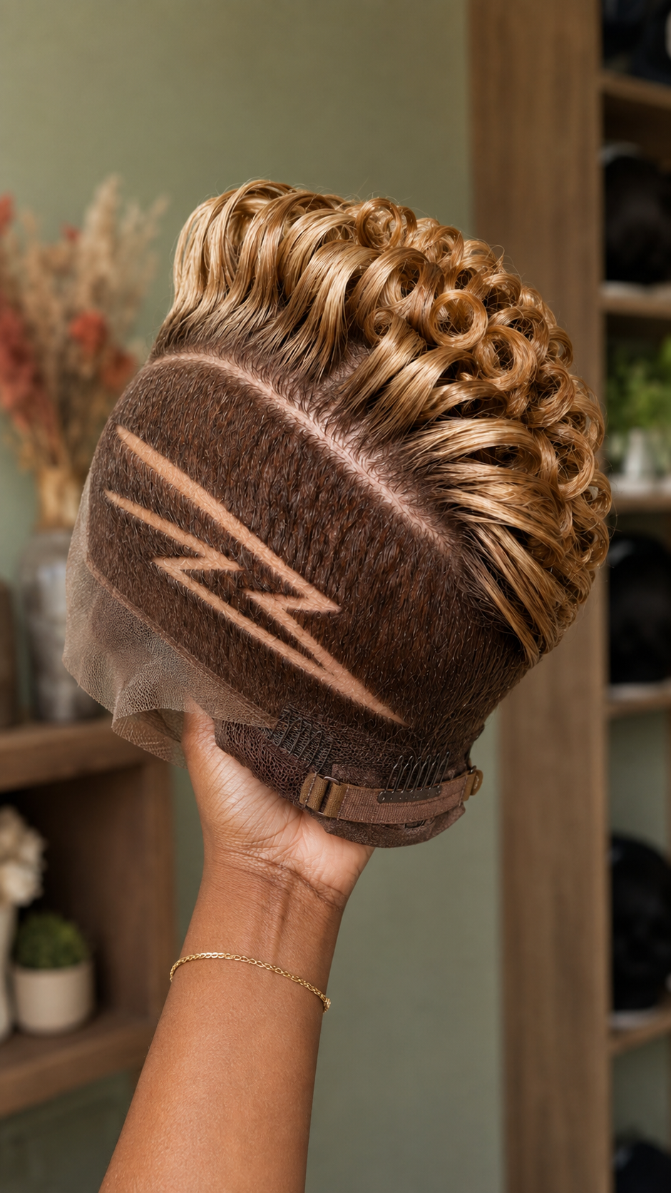 Honey Blonde Coils And A Brown Carved Fade Will Not Age At The Same Speed #hwbh Honey Blonde Coils And A Brown Carved Fade Will Not Age At The Same Speed #hwbh