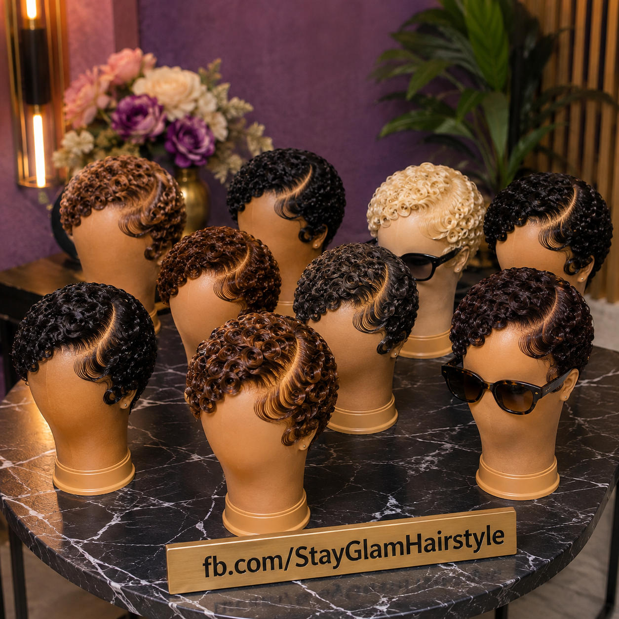 Asymmetric Parting Channels Define A Nine-Unit Sculpted Wave Pixie Display In Platinum To Mocha #stay Asymmetric Parting Channels Define A Nine-Unit Sculpted Wave Pixie Display In Platinum To Mocha #stay