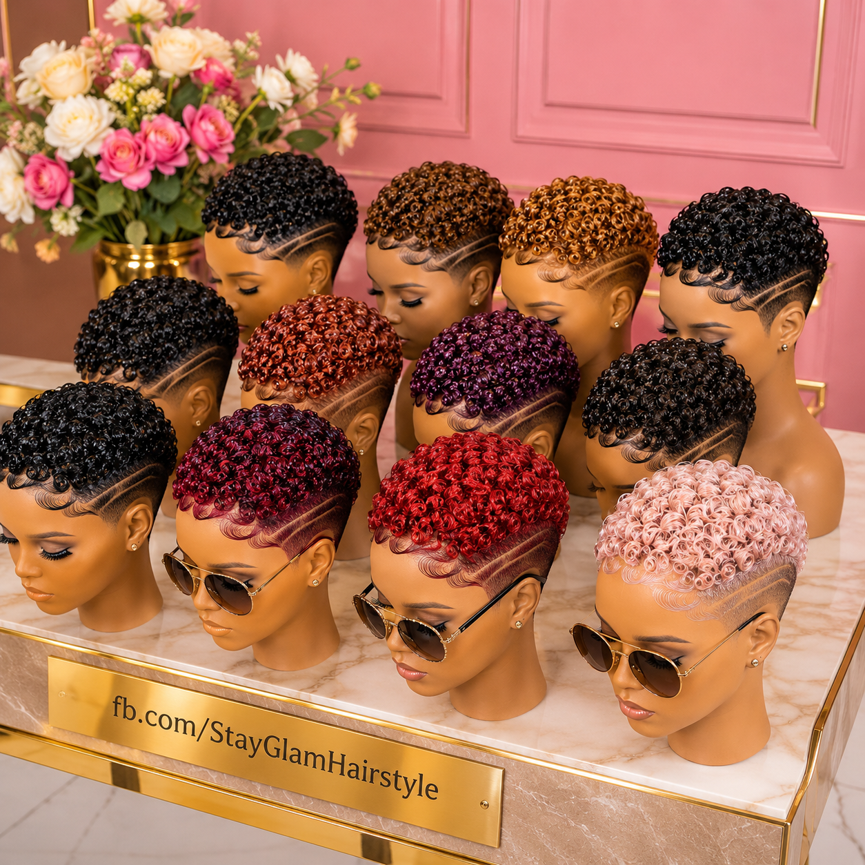 Never Treat The Pink Coil Pixie Wig As The Same Unit As The Black One On This Table #stay Never Treat The Pink Coil Pixie Wig As The Same Unit As The Black One On This Table #stay