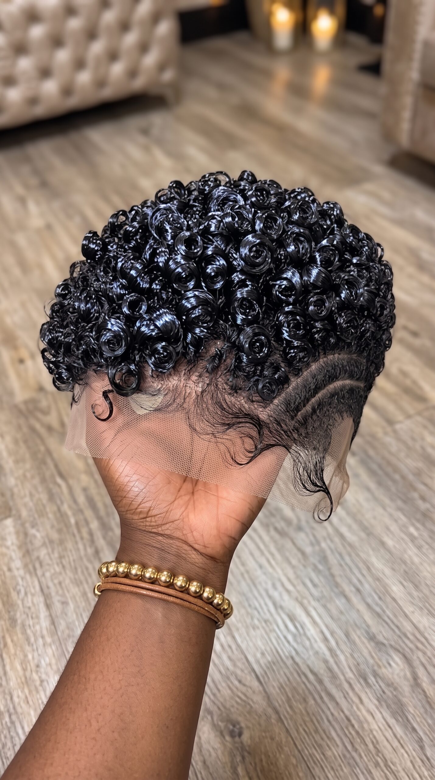 The Wet Shine On This Tight Coil Pixie Wig Is Product — Not The Hair  #real